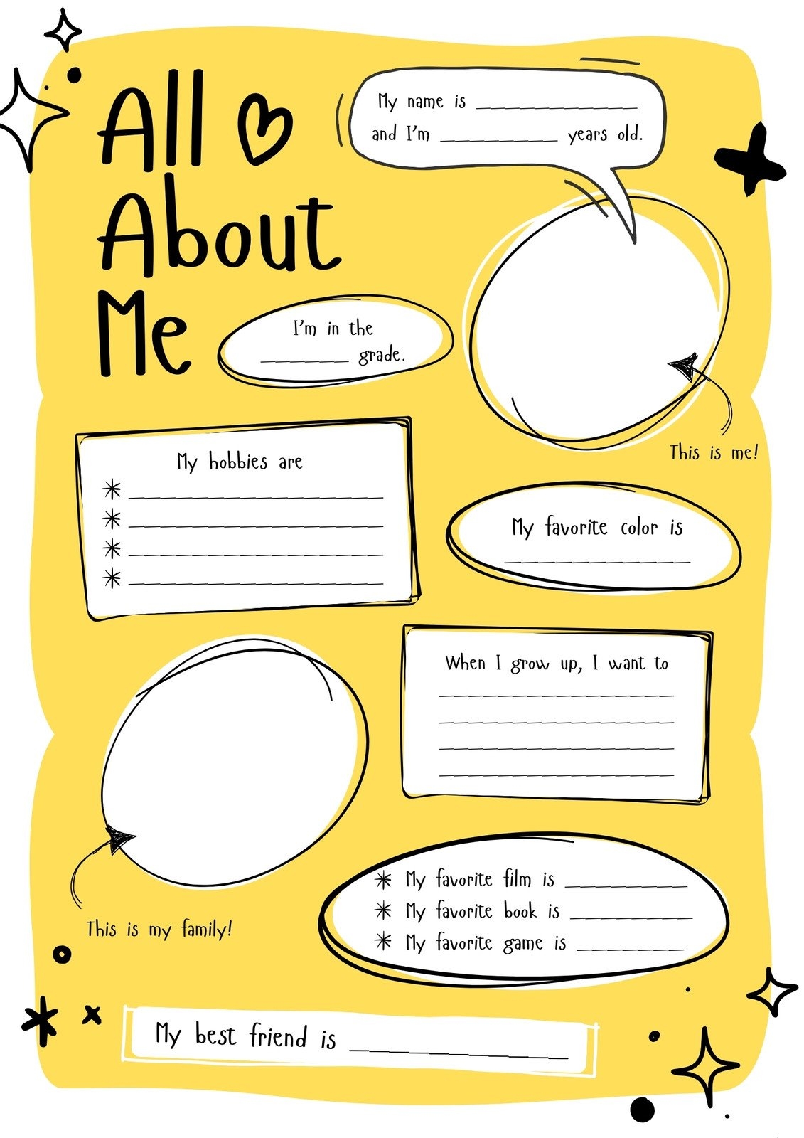 about me kindergarten worksheet about me kindergarten worksheet
