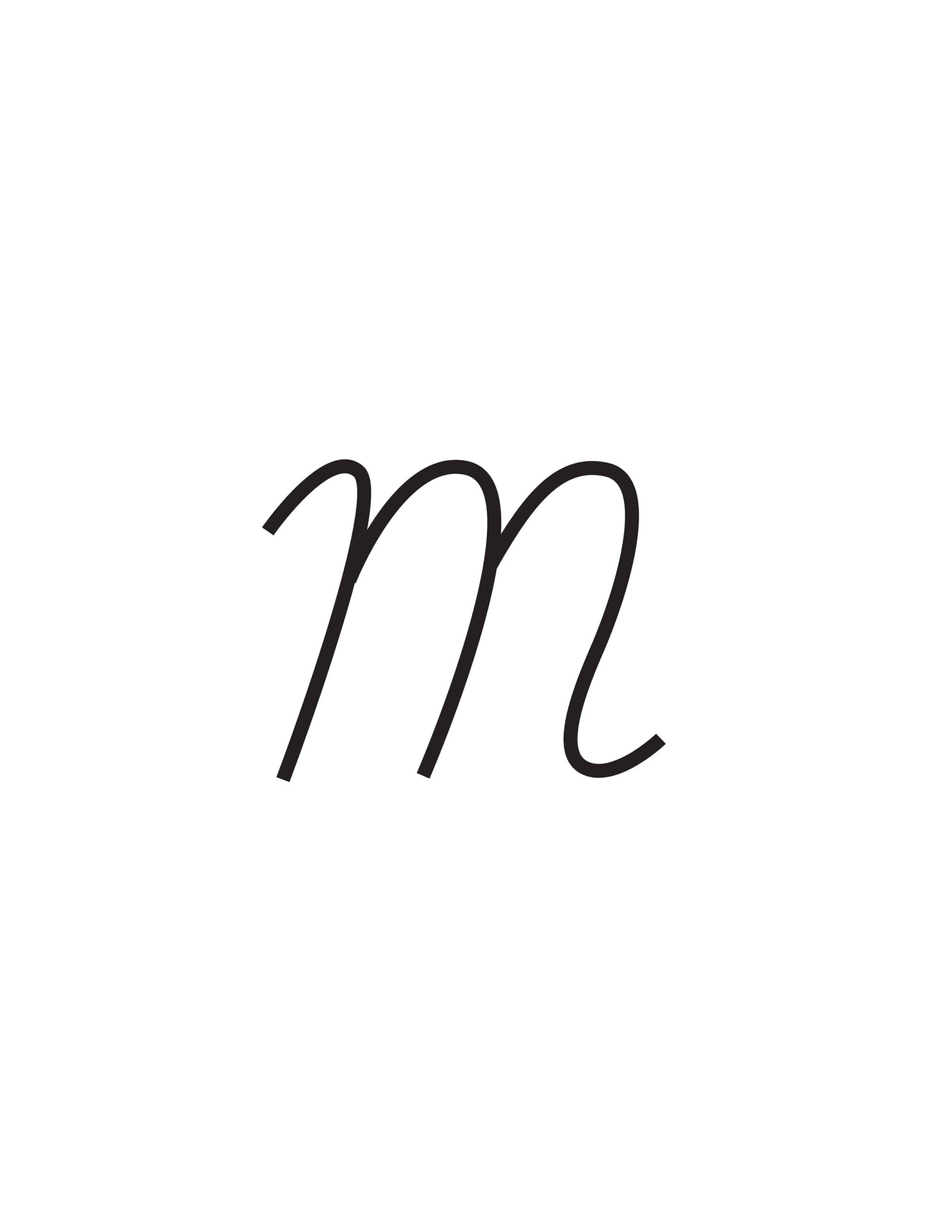 Free Cursive Letters Printable Capital M