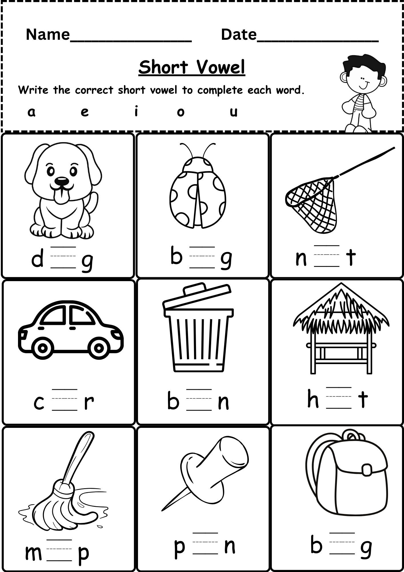 Cvc Words Worksheets Free Printable