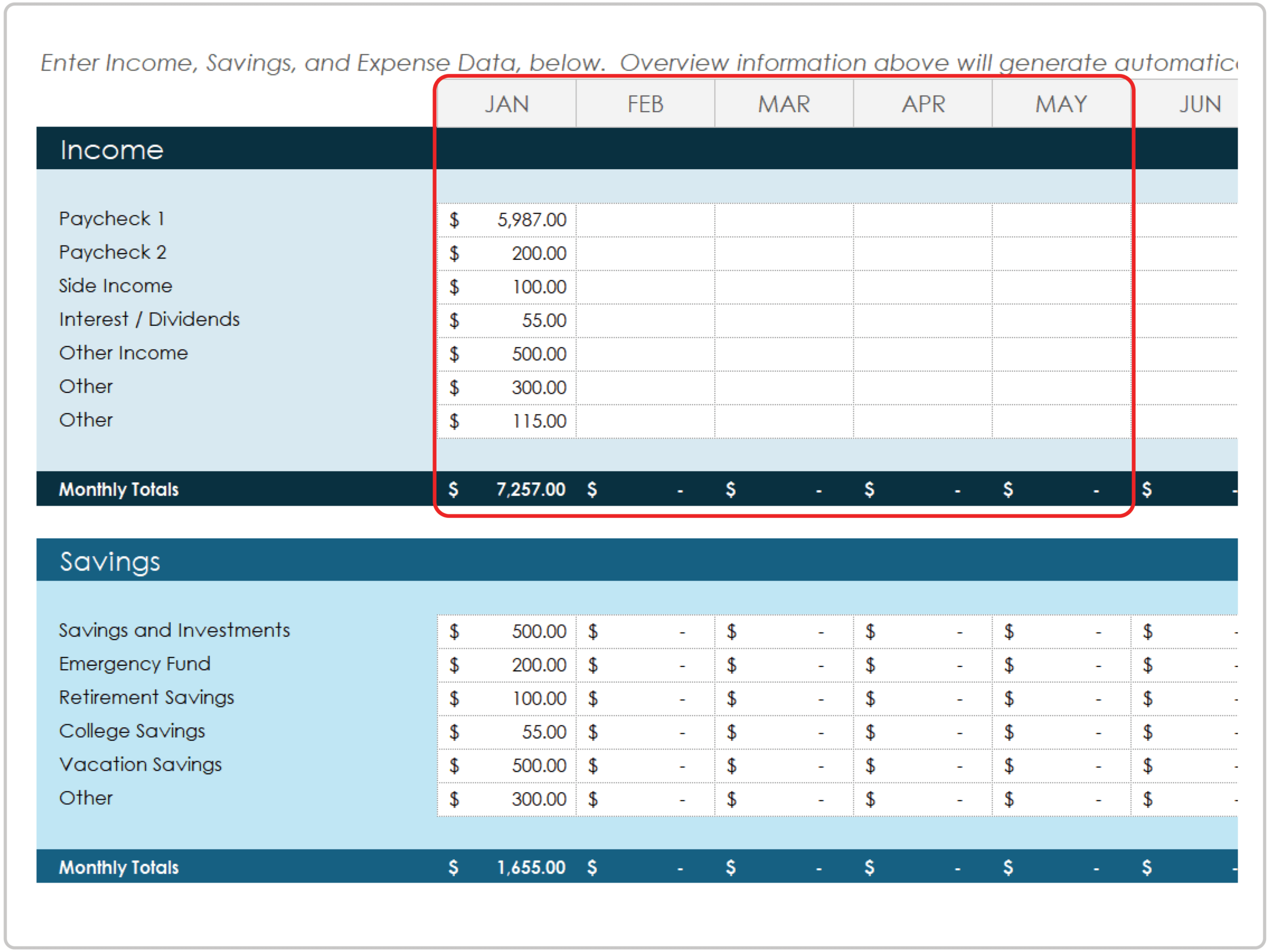Free Excel Budget Templates