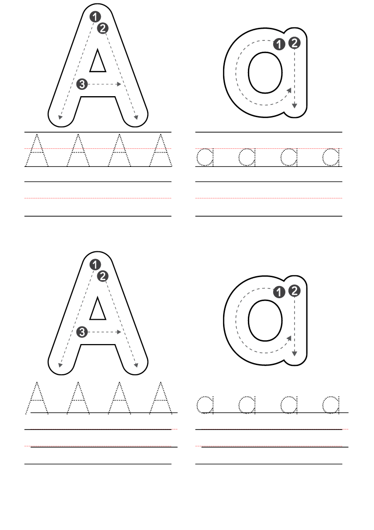 Printable Letter A Worksheets