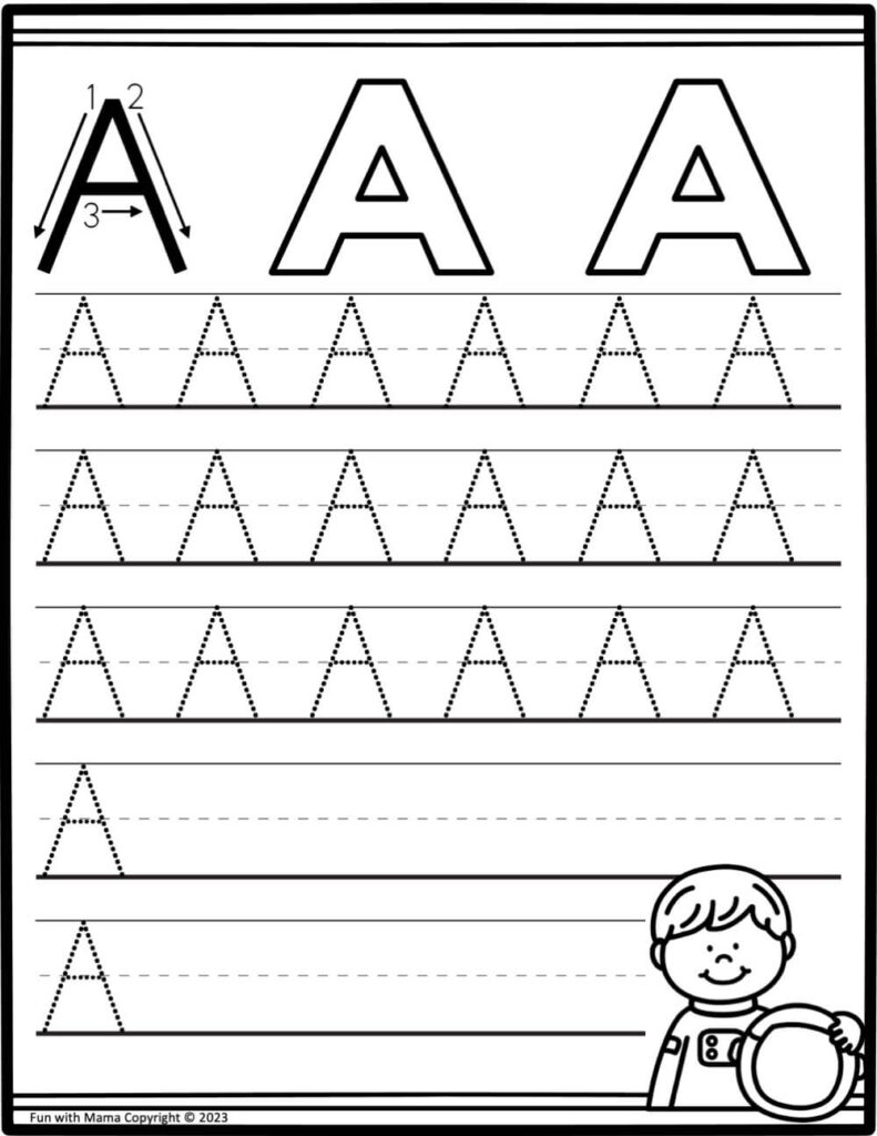 Free Letter A Worksheets For Preschool Kindergarten Fun With Mama Free Letter A Worksheets For Preschool Kindergarten Fun With Mama