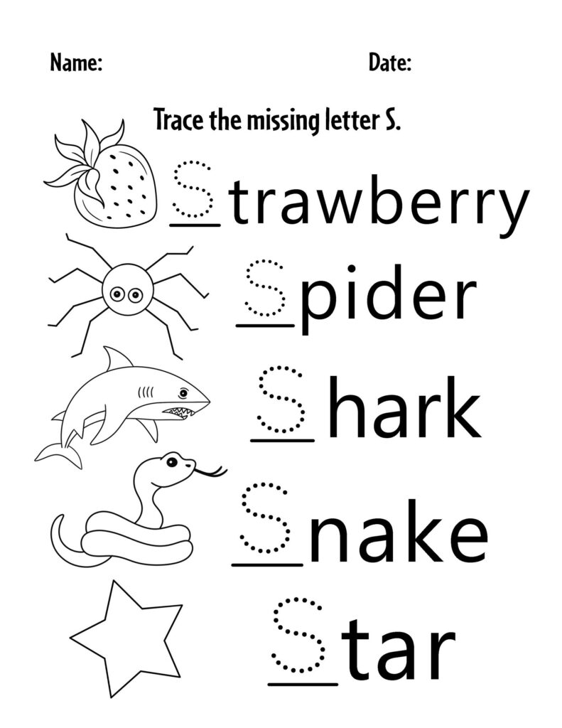 printable letter s worksheets printable letter s worksheets