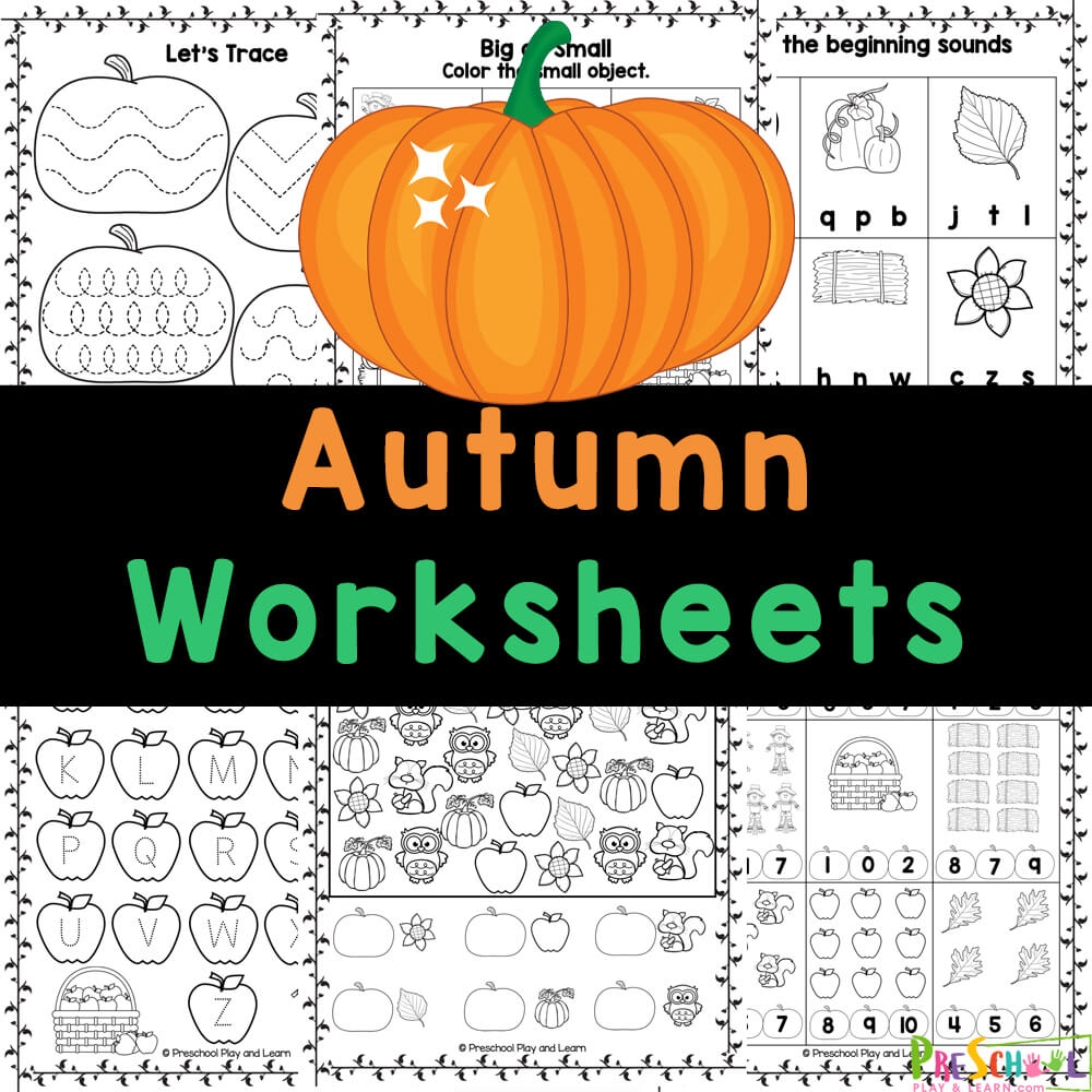 autumn worksheets printable