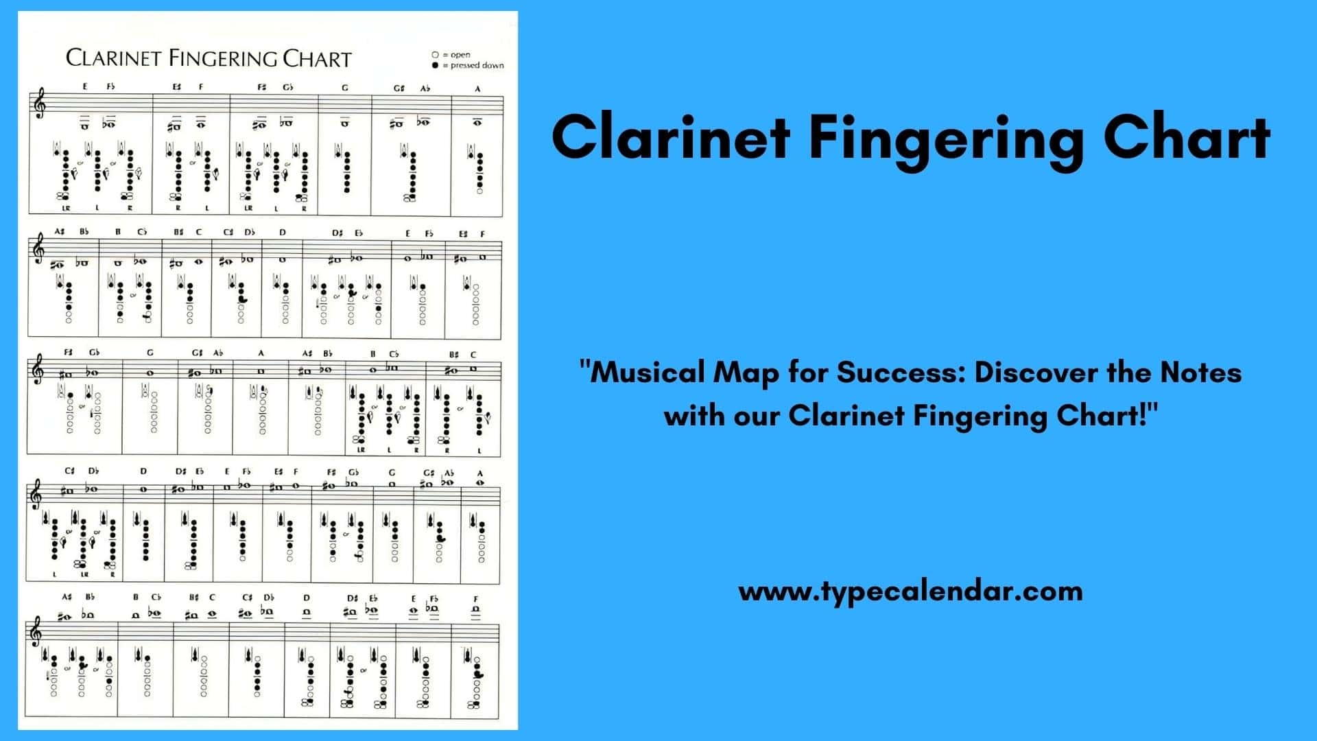 printable clarinet finger chart printable clarinet finger chart