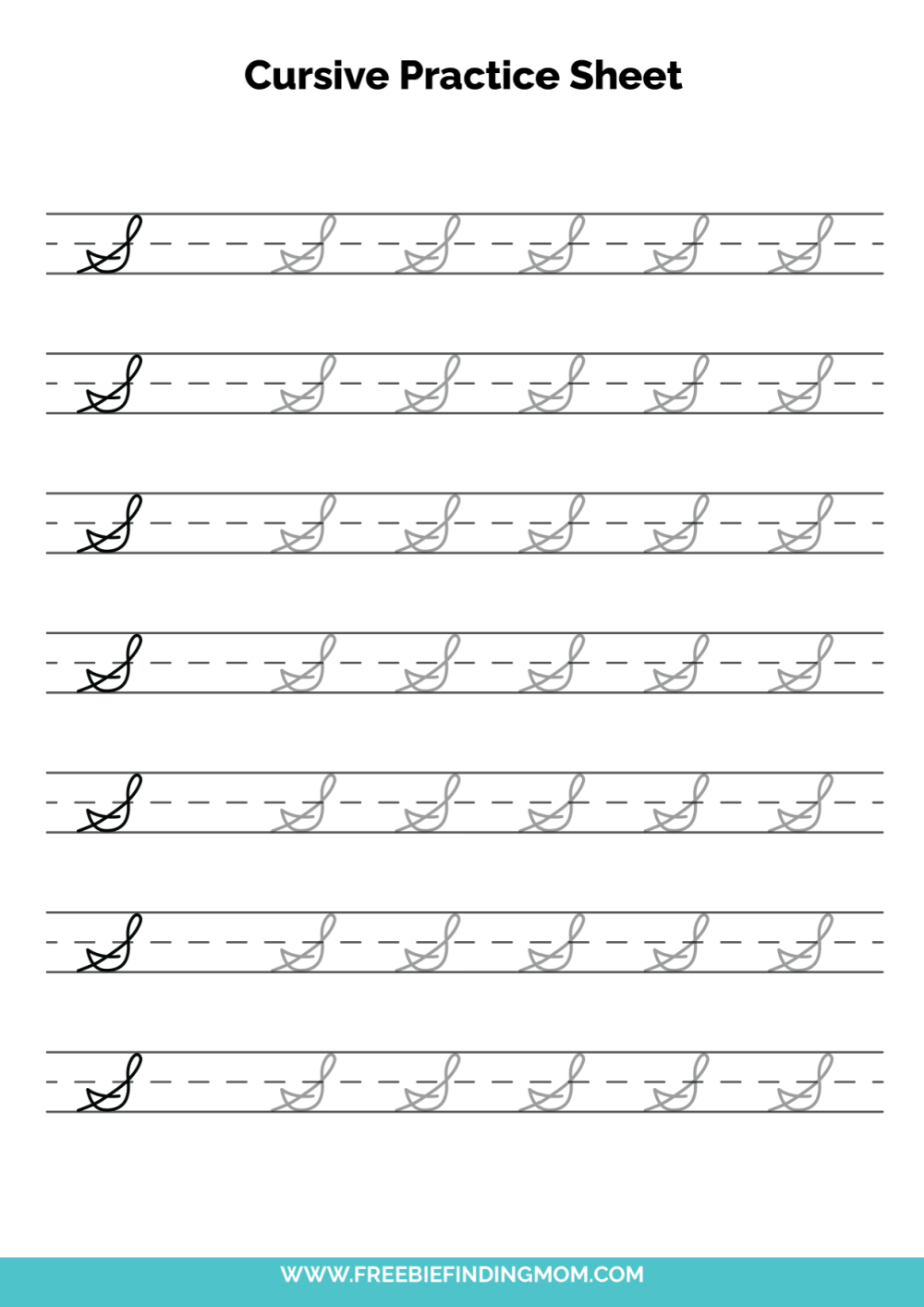 Free Printable Cursive Alphabet Practice Sheets Capital S