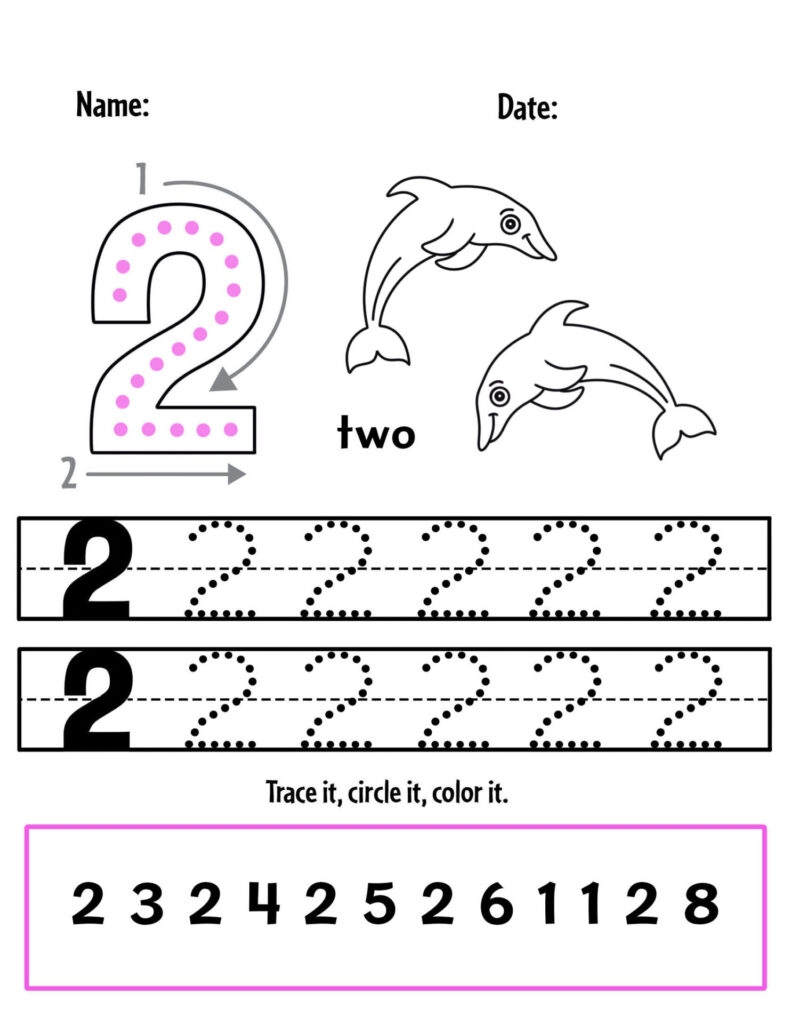 Free Printable Number Tracing Worksheets The Hollydog Blog