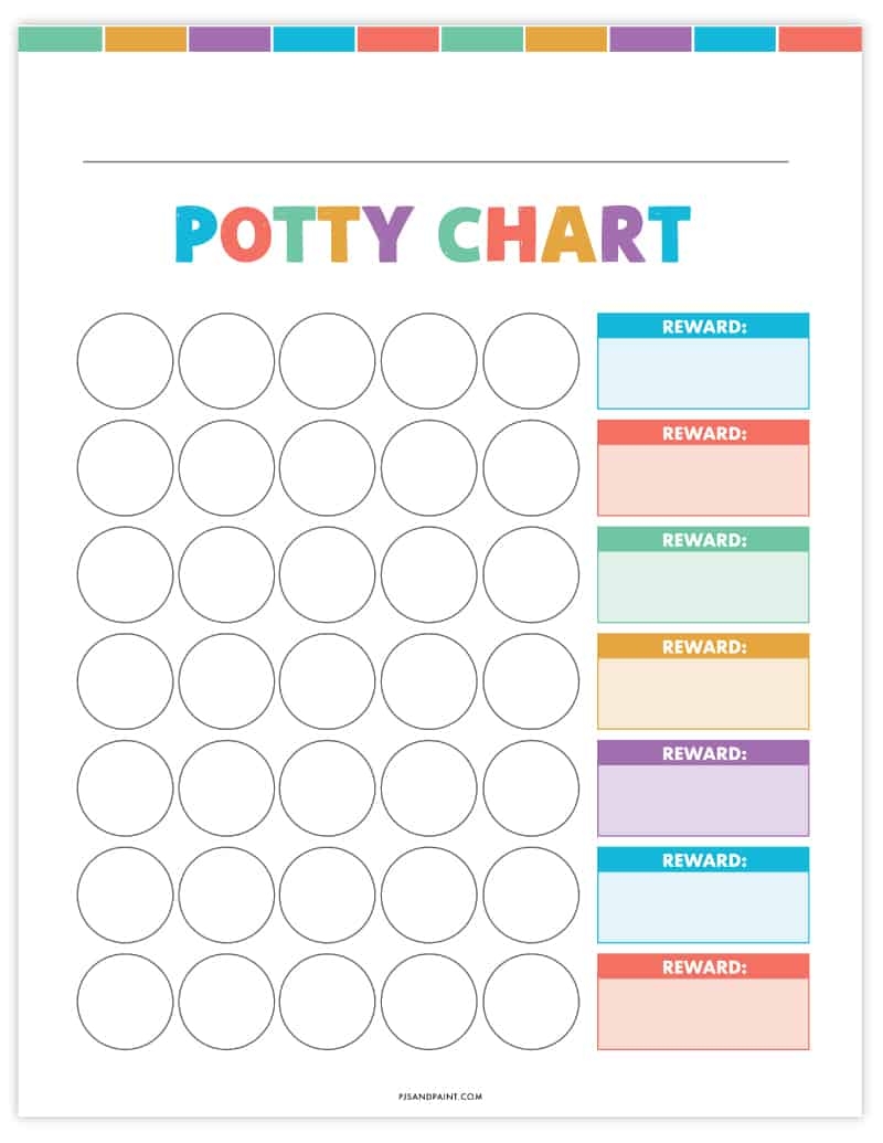 potty training sticker chart printable