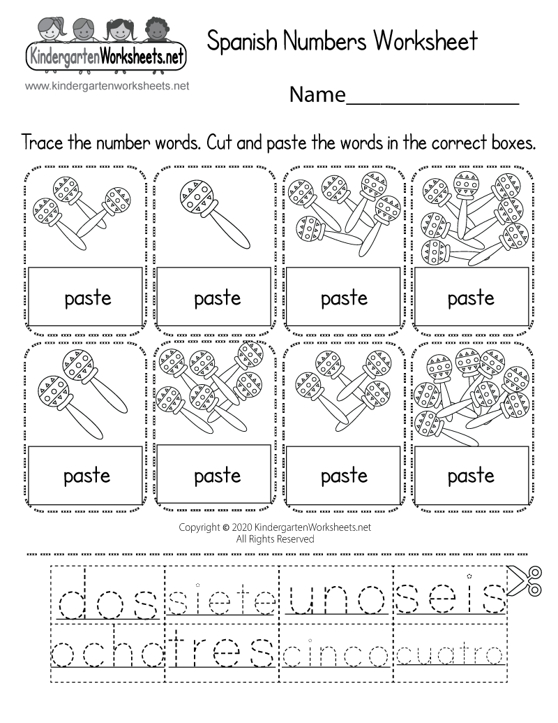 Free Printable Spanish Numbers Worksheet Free Printable Spanish Numbers Worksheet