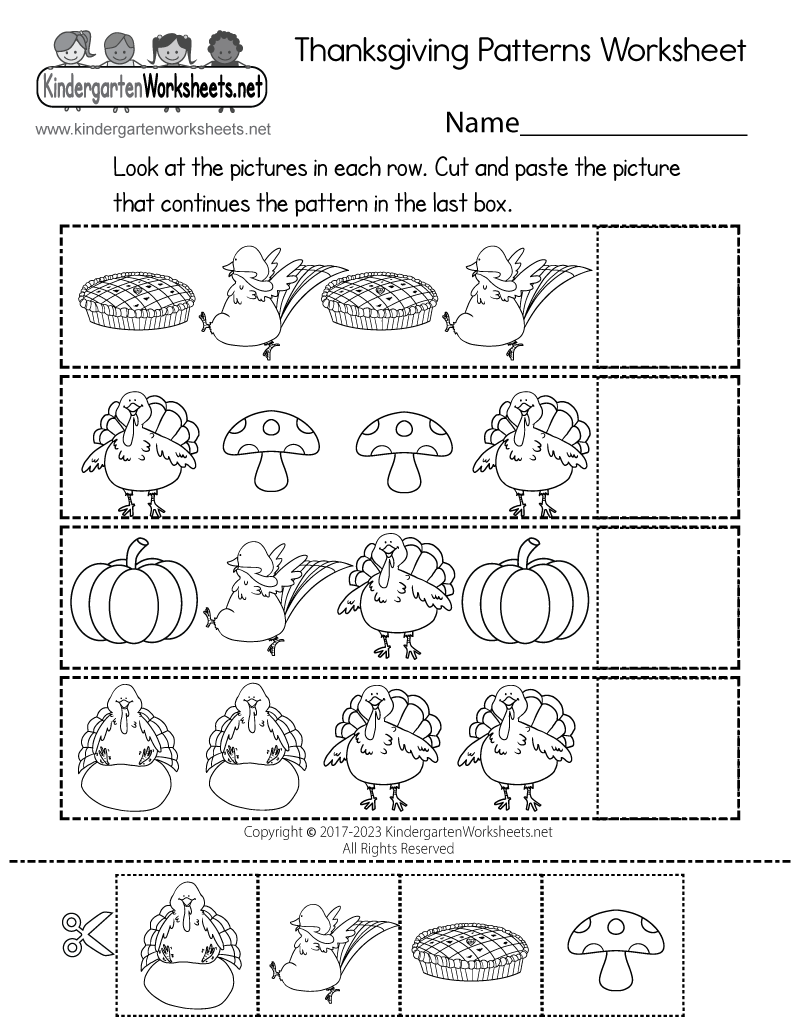 Free Printable Thanksgiving Worksheets