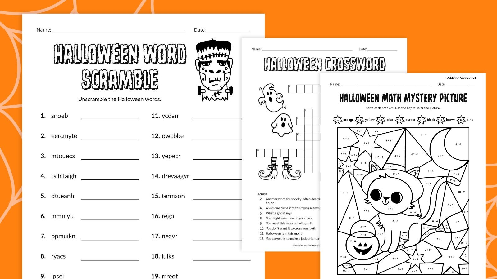 Halloween Worksheets Get Our Free Bundle 