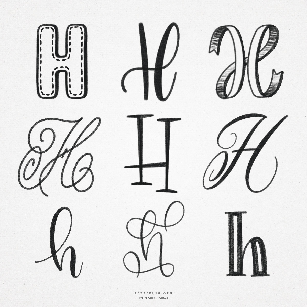 Hand Lettering H 9 Ways To Draw A H Hand Lettering H 9 Ways To Draw A H