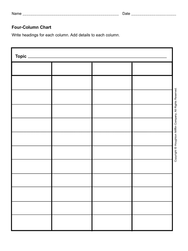 Printable Charts Blank