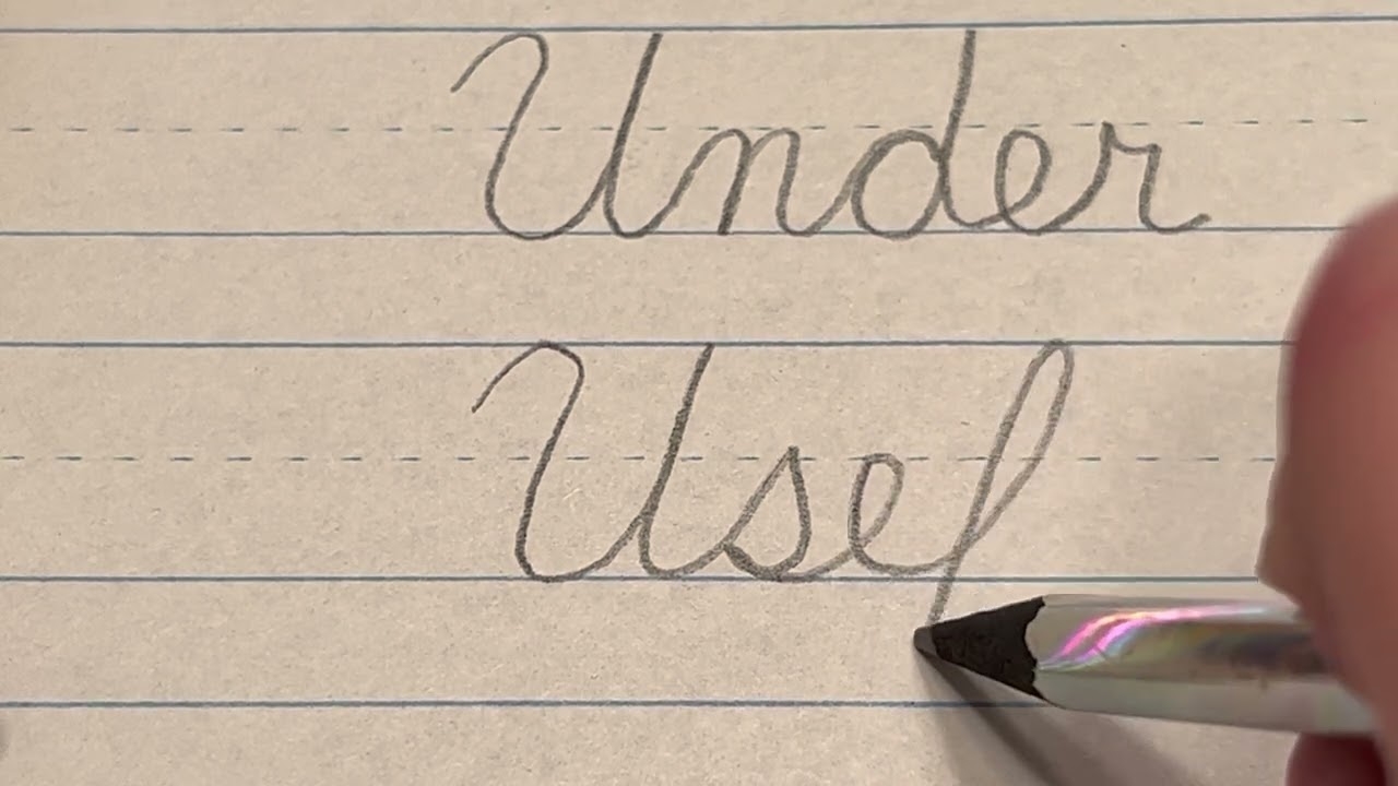 How To Connect Cursive Capital U YouTube