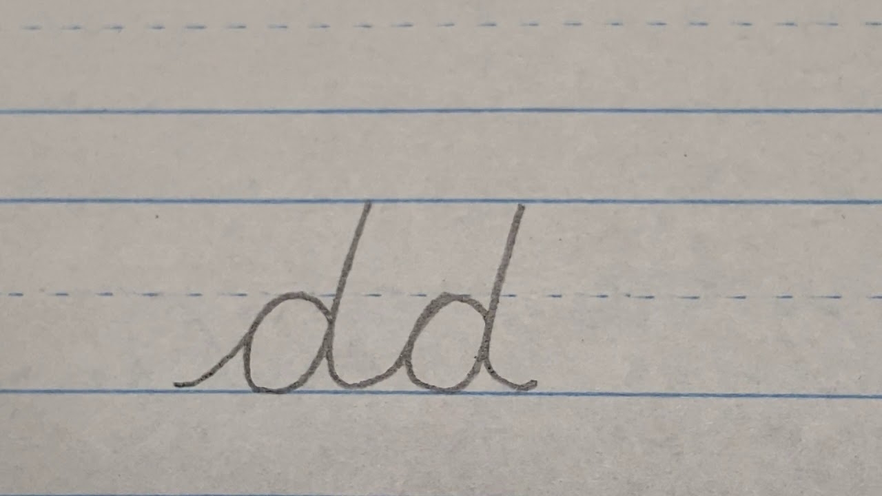 how to do a cursive d how to do a cursive d