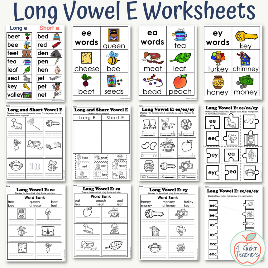 Long E And Short E Worksheets