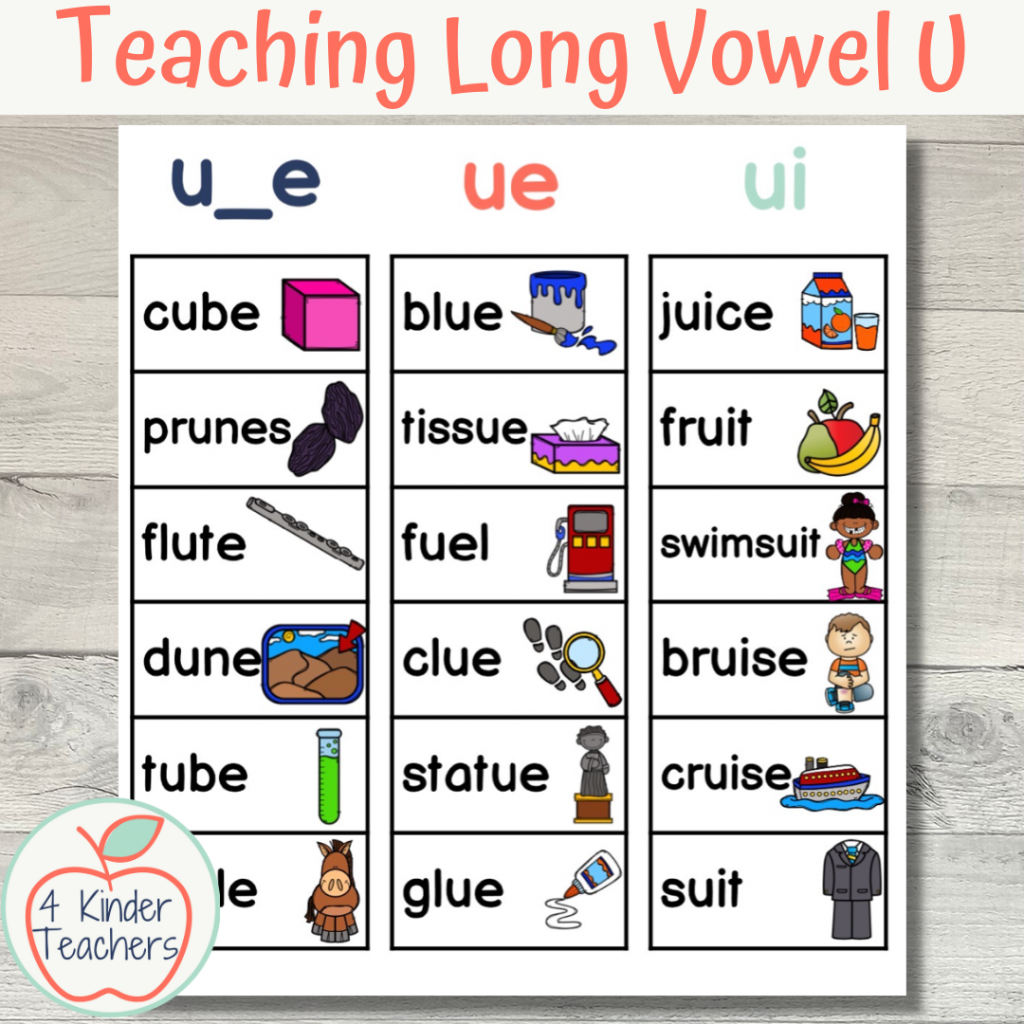 How To Teach Long U Words In Kindergarten 4 Kinder Teachers