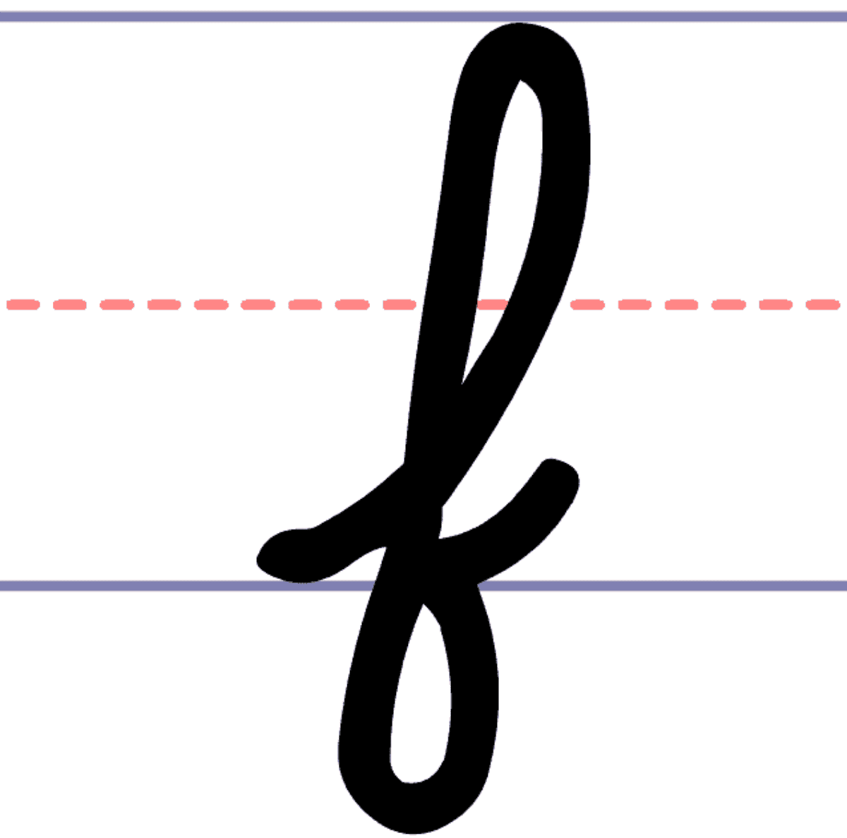 How To Write A Cursive Lowercase F