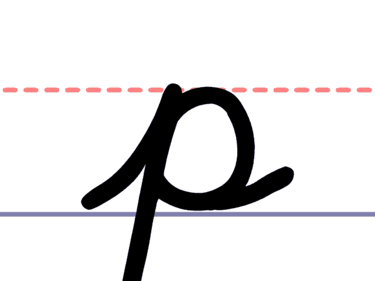 how to write p in cursive how to write p in cursive