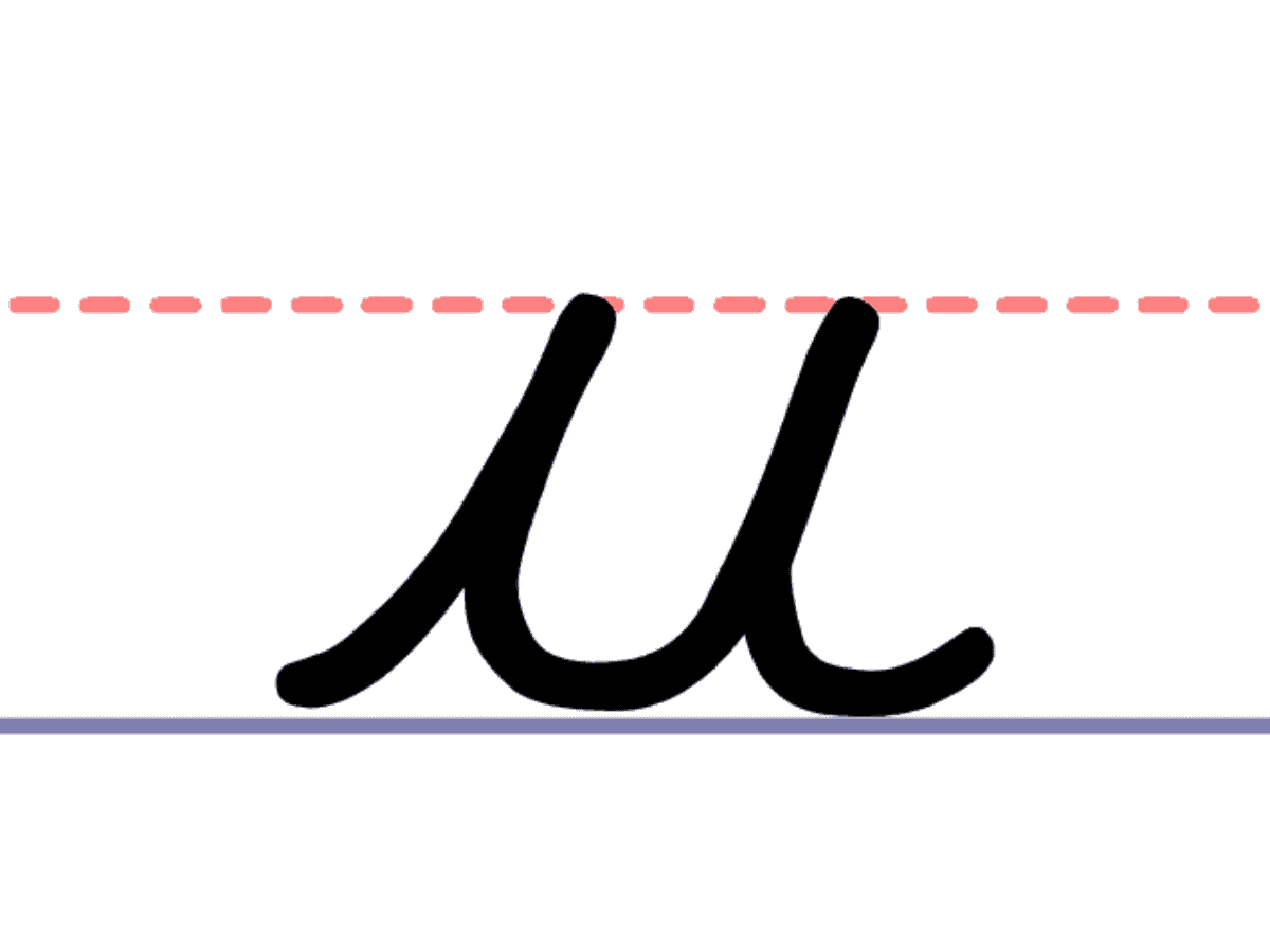 How To Write A Cursive Lowercase U