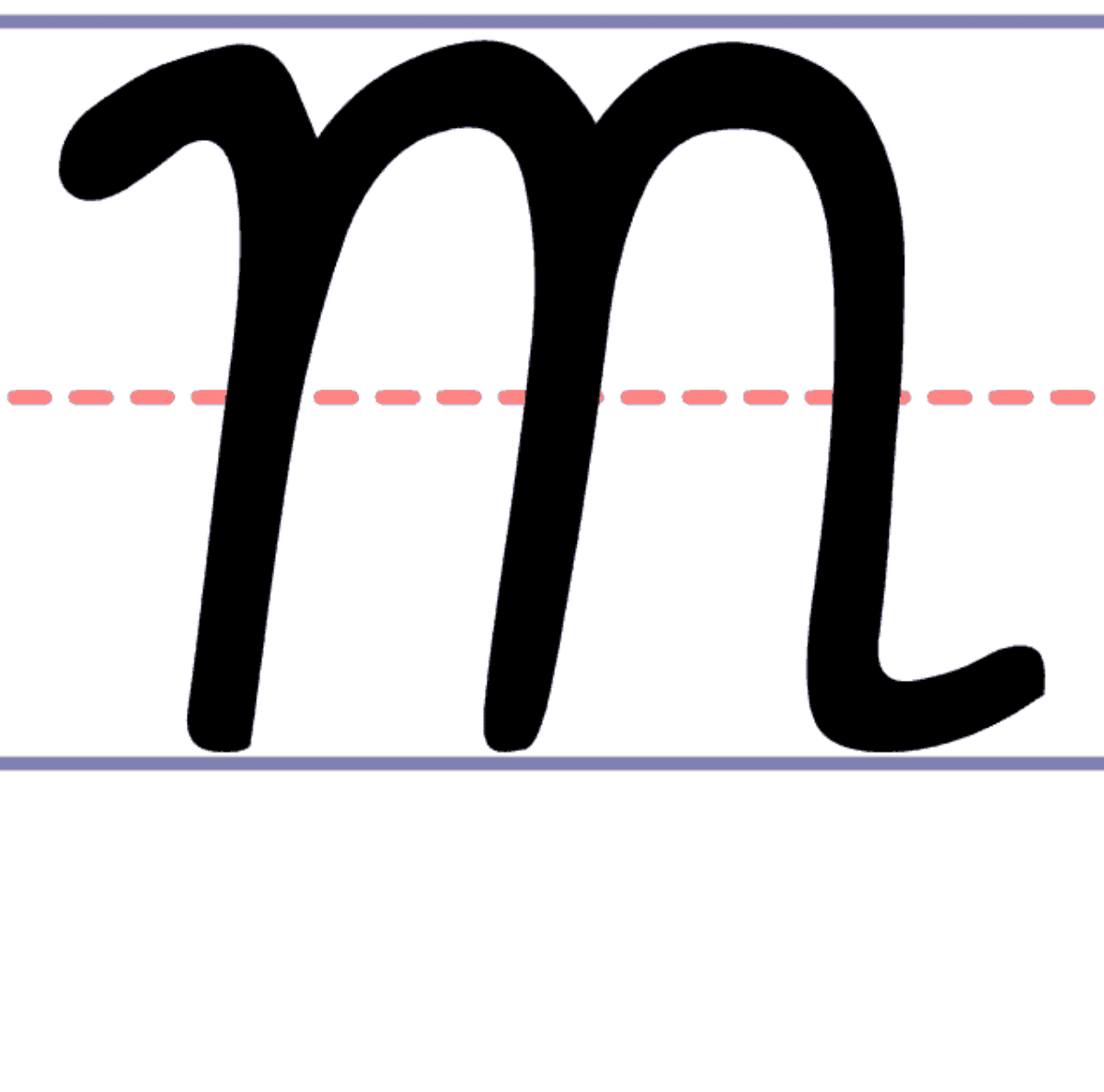 How To Write A Cursive Uppercase M