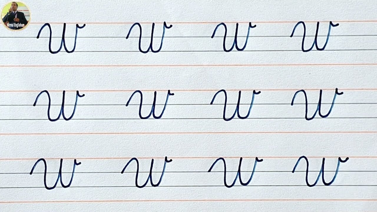 How To Write Capital Letter W In Cursive Capital Letter W Cursive Mein Kaise Likhein YouTube