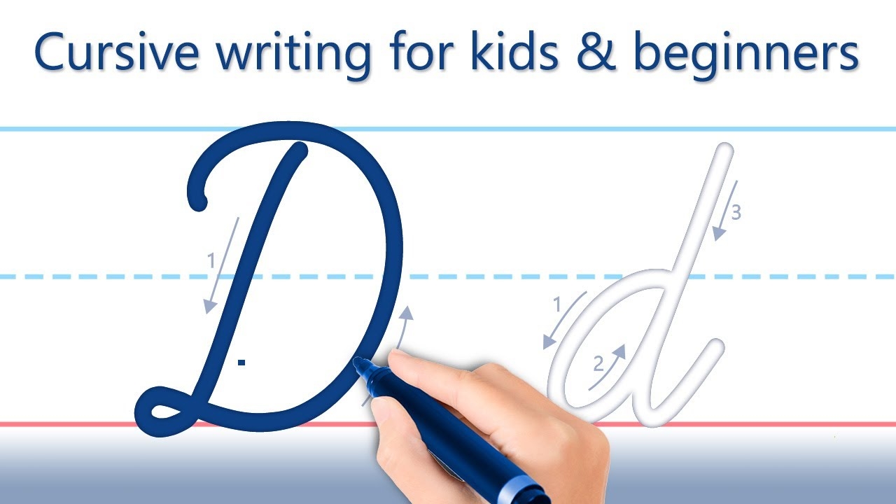 How To Write English Letter D Cursive Writing For Kids And Beginners Handwriting Practice YouTube How To Write English Letter D Cursive Writing For Kids And Beginners Handwriting Practice YouTube