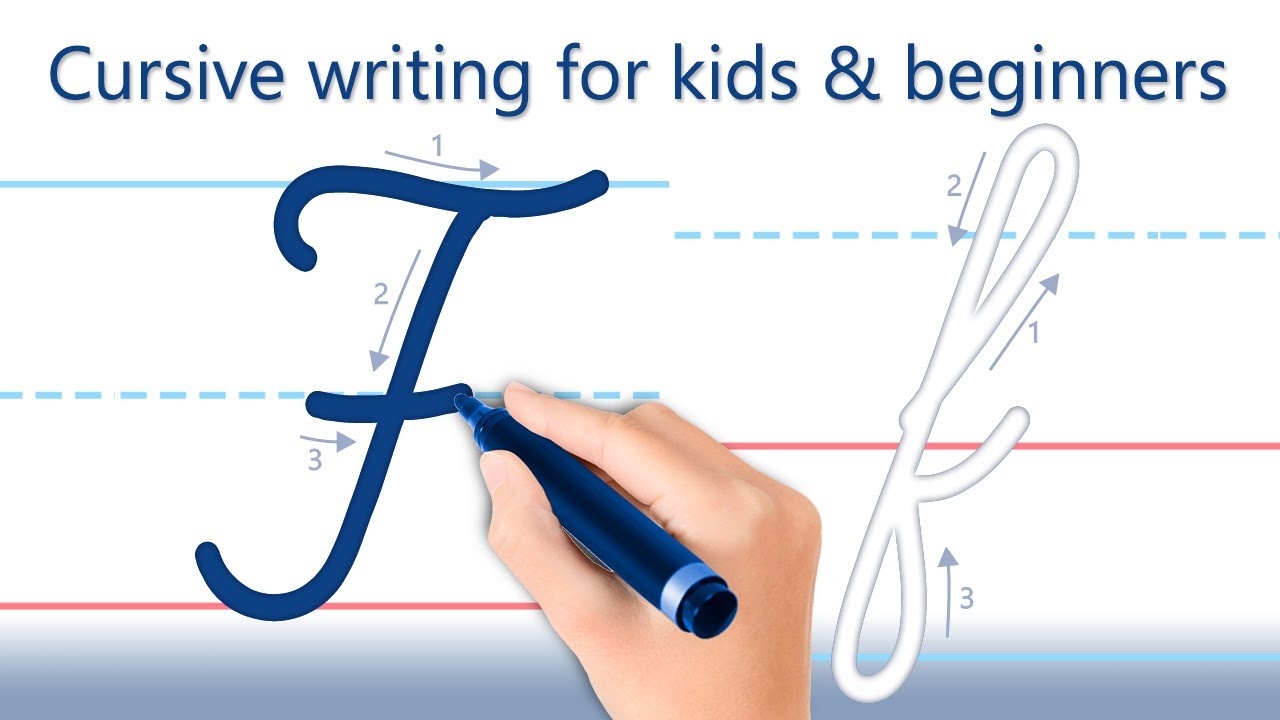 How To Write Letter F Cursive Writing For Kids And Beginners Handwriting Practice YouTube