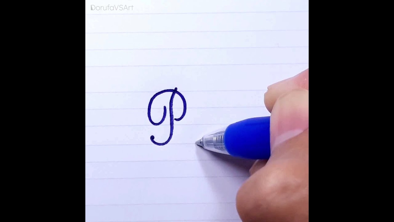 letter p in cursive writing