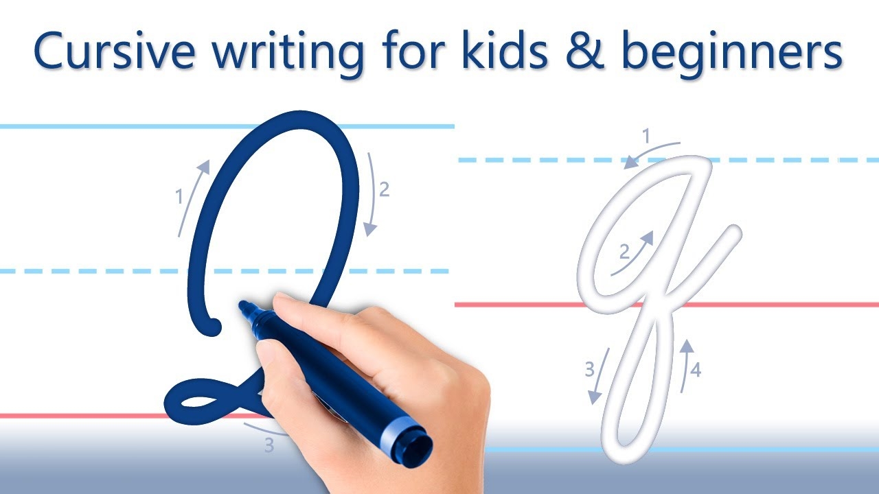 How To Write Letter Q Cursive Writing For Kids And Beginners Handwriting Practice YouTube
