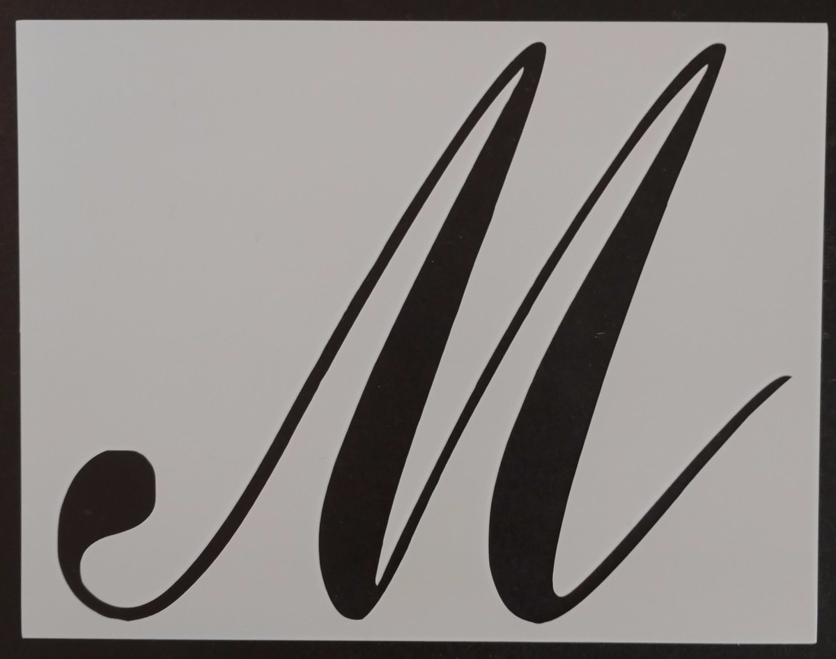 Large Big Script Cursive Letter M 11 X 8 5 Custom Stencil FAST FREE SHIPPING EBay