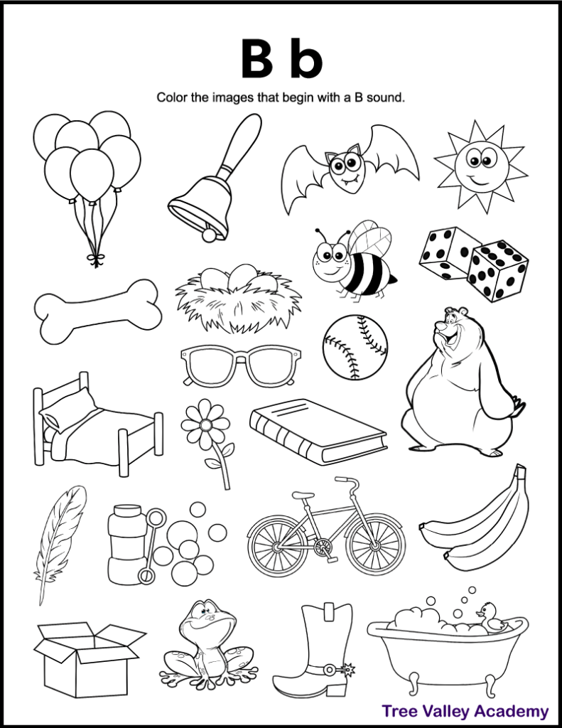 letter b worksheets free printables
