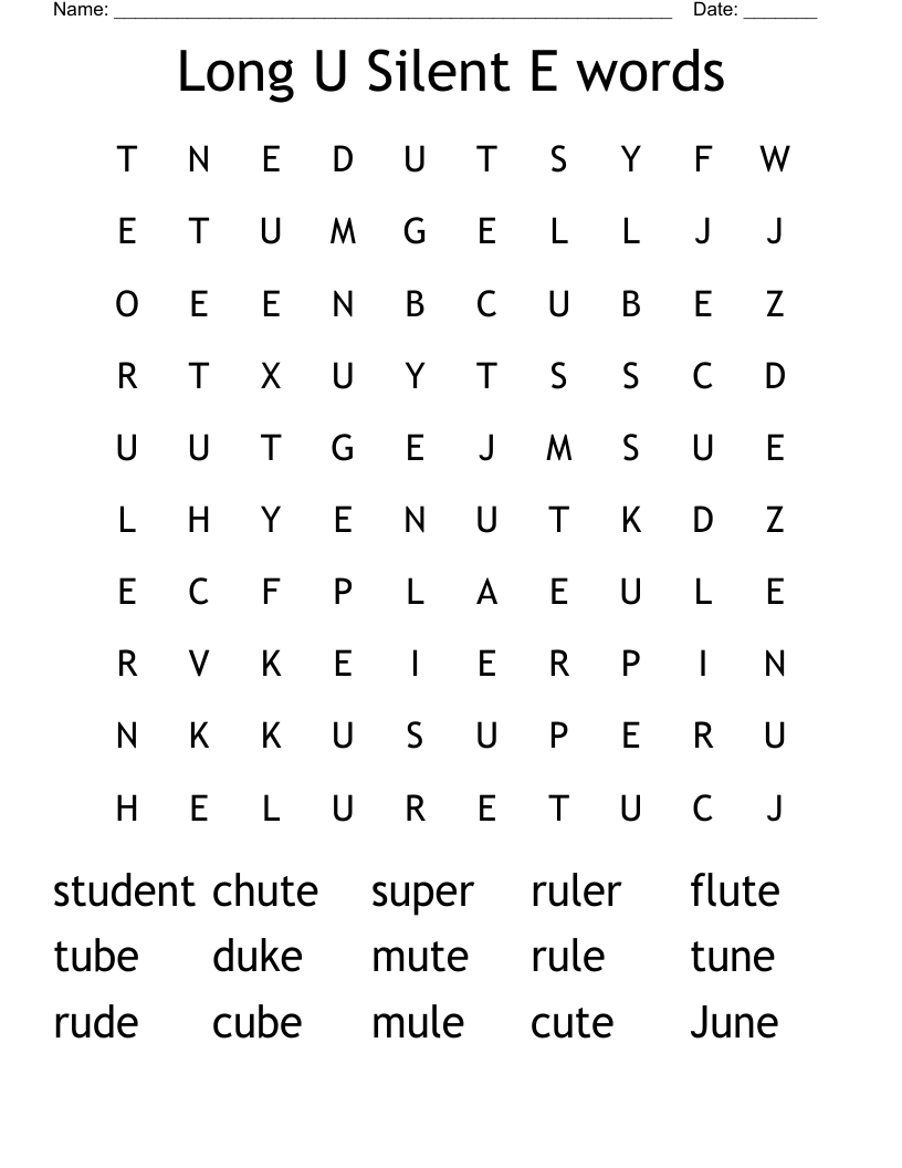 words with u and silent e