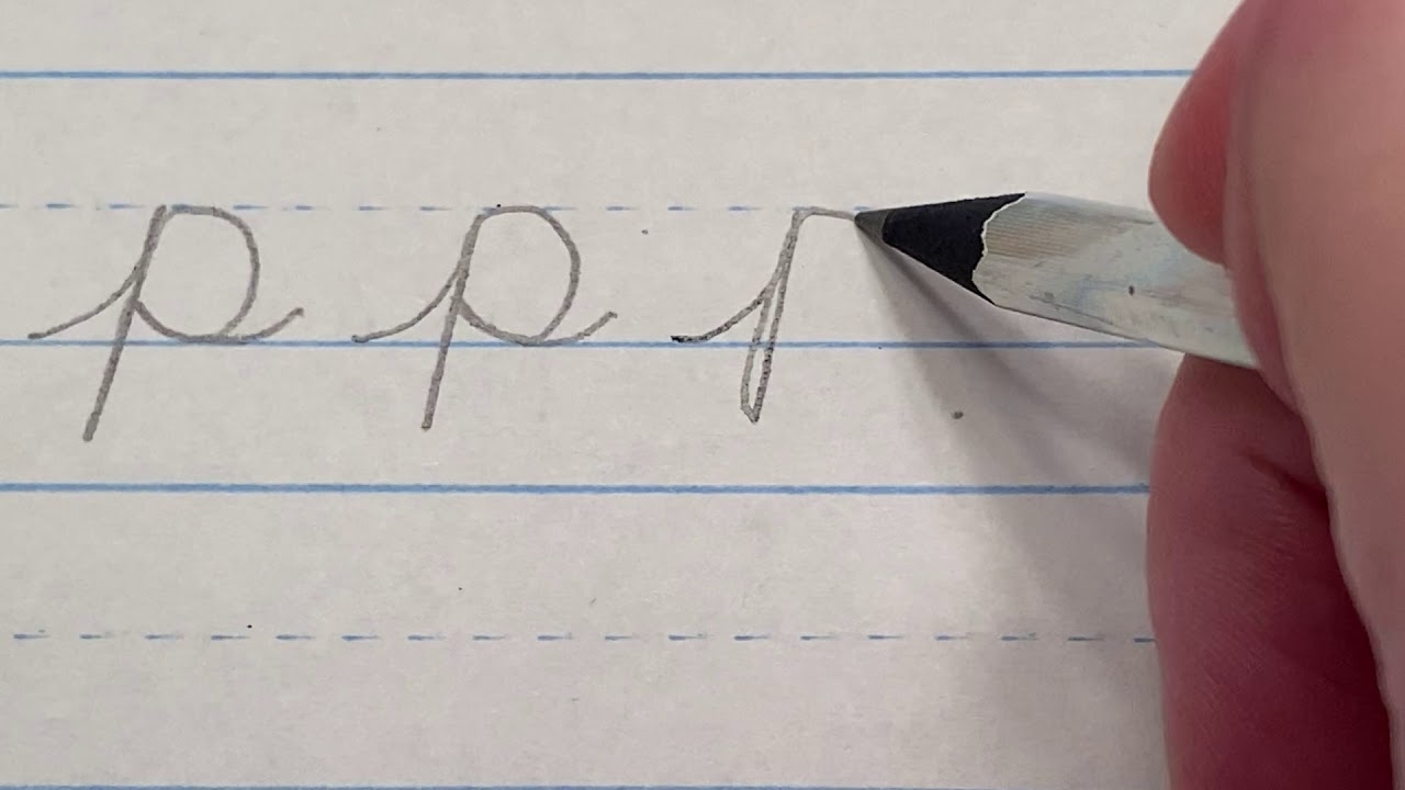 Lowercase p In Cursive YouTube