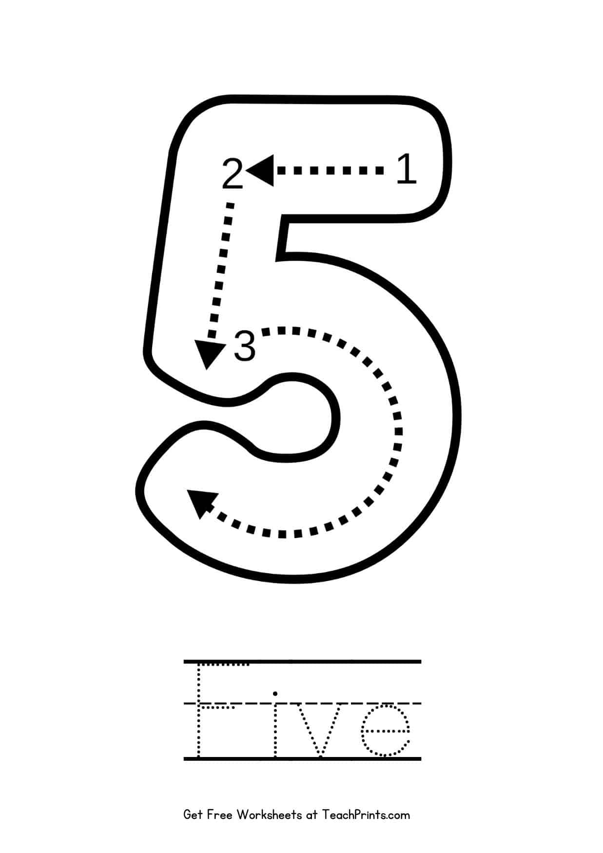 Number 5 Tracing Worksheets Free Printables Teach Prints Number 5 Tracing Worksheets Free Printables Teach Prints