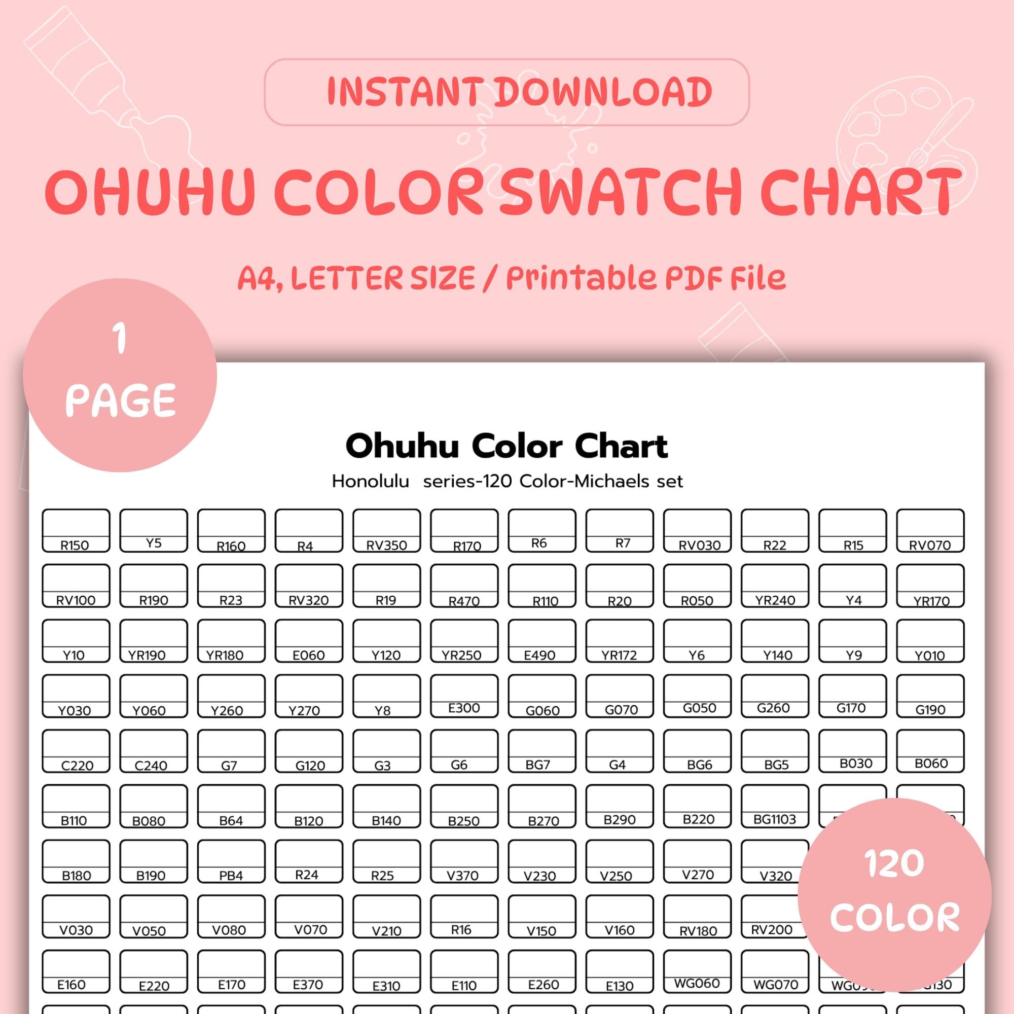 printable marker color chart