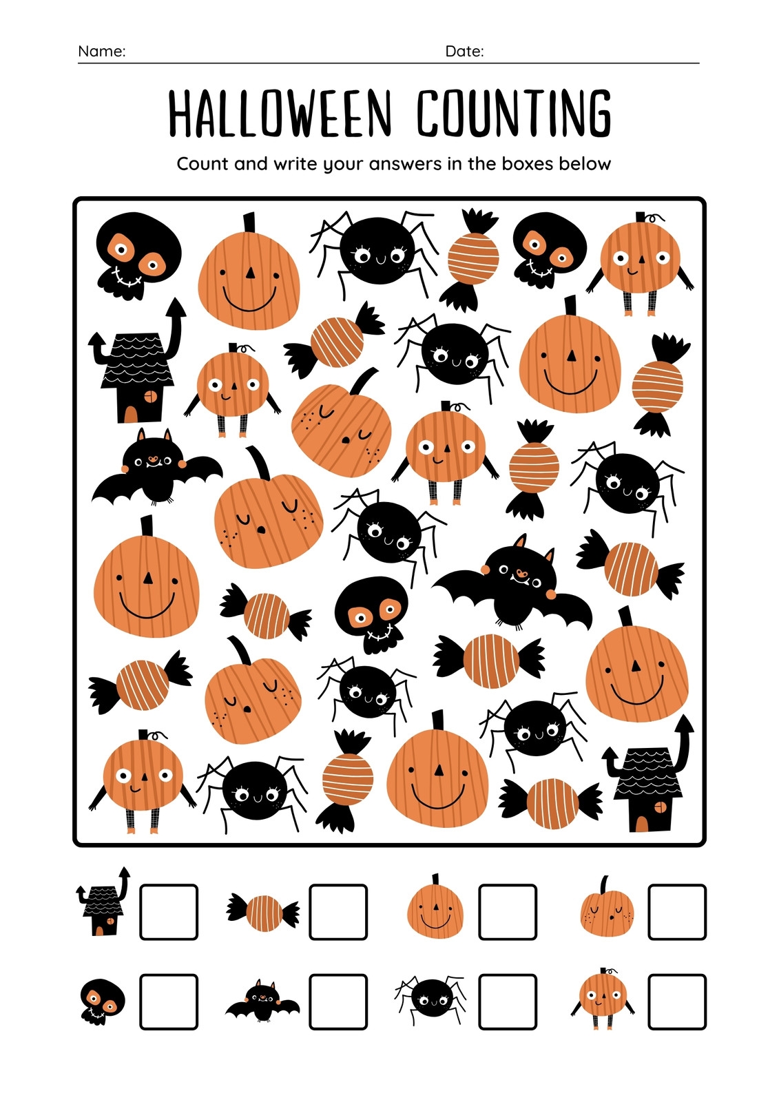 free printable halloween worksheets