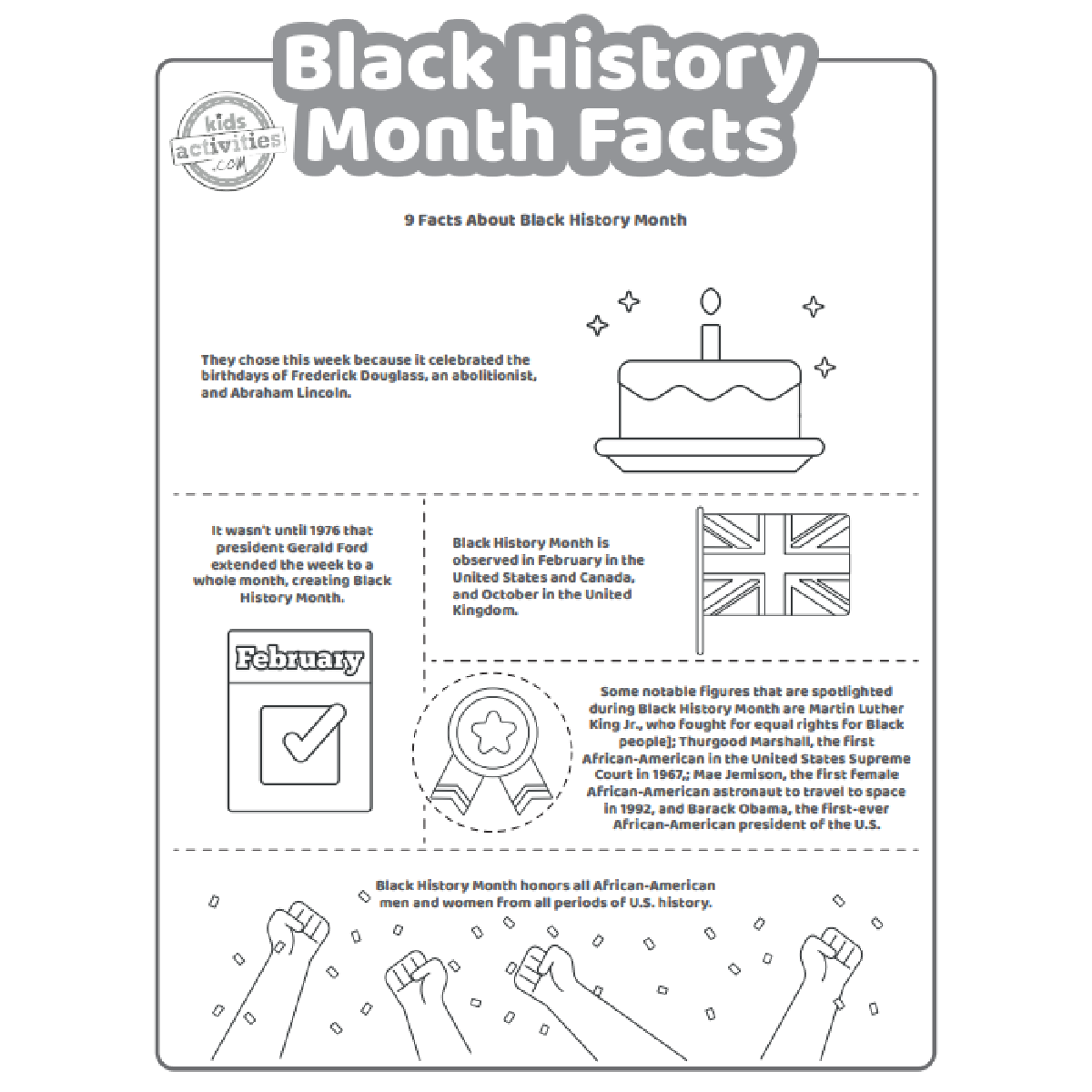 Printable Black History Month Facts For Kids Kids Activities Blog Printable Black History Month Facts For Kids Kids Activities Blog