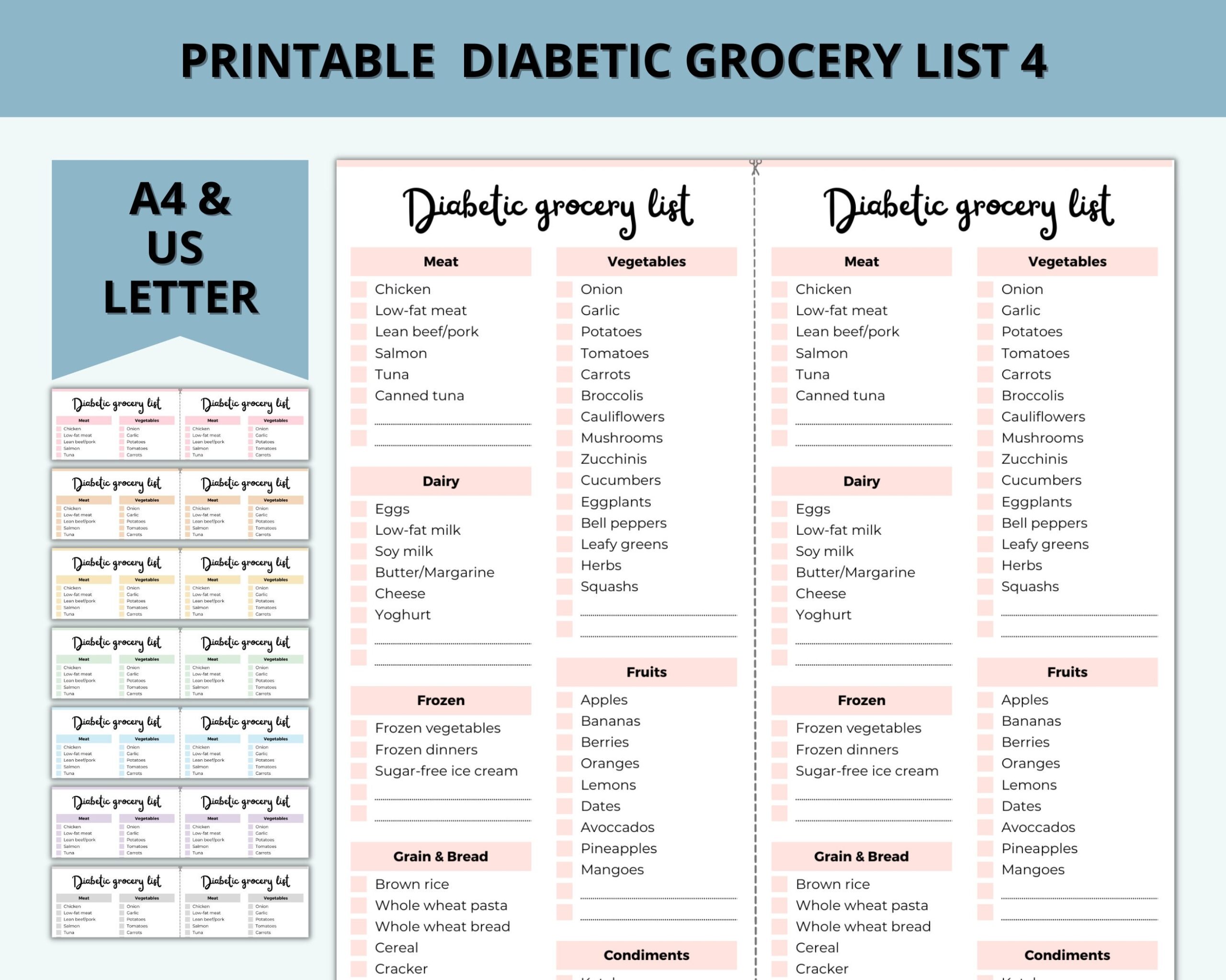 printable diabetic food chart pdf