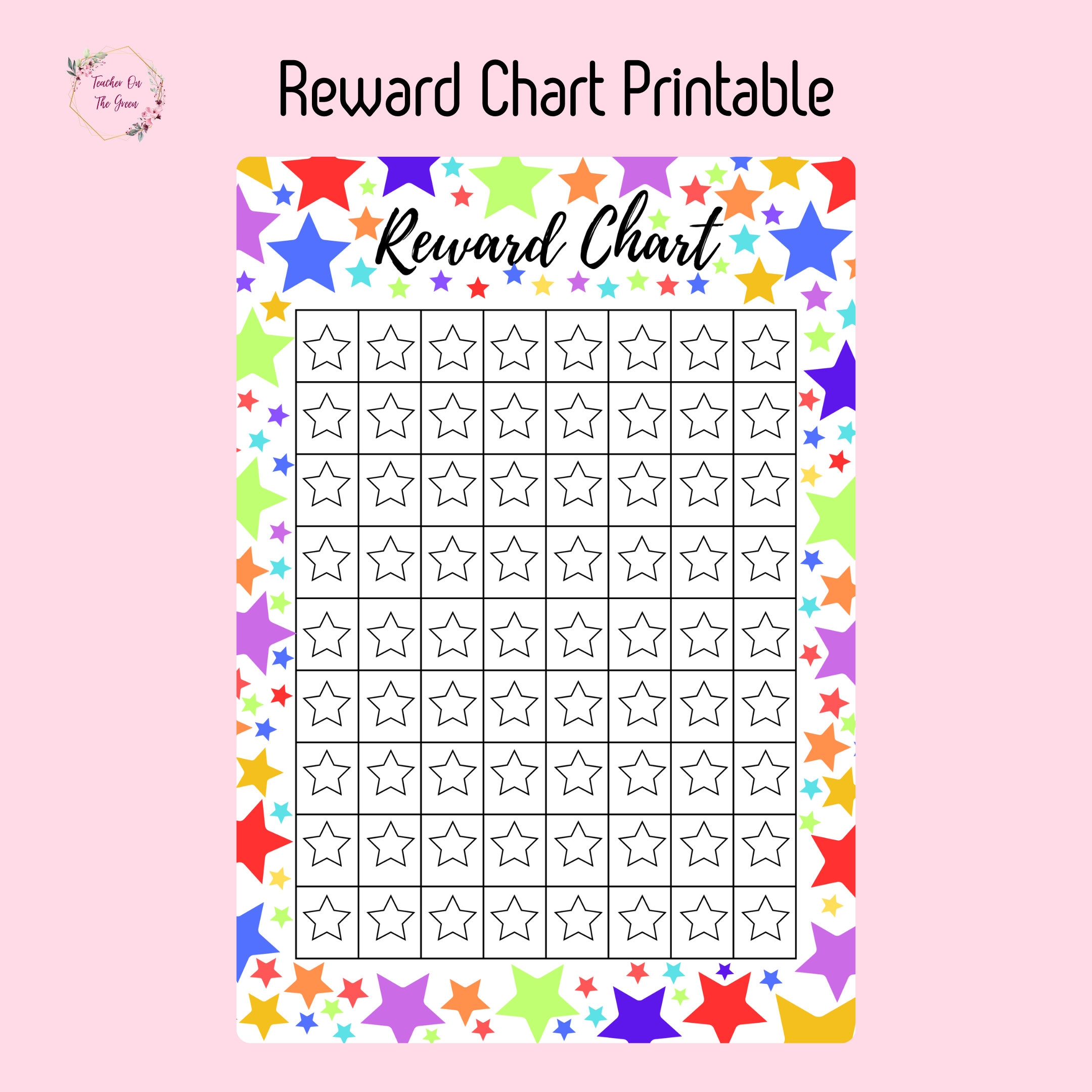 Reward Chart Star Reward Chart Printable Chart Etsy