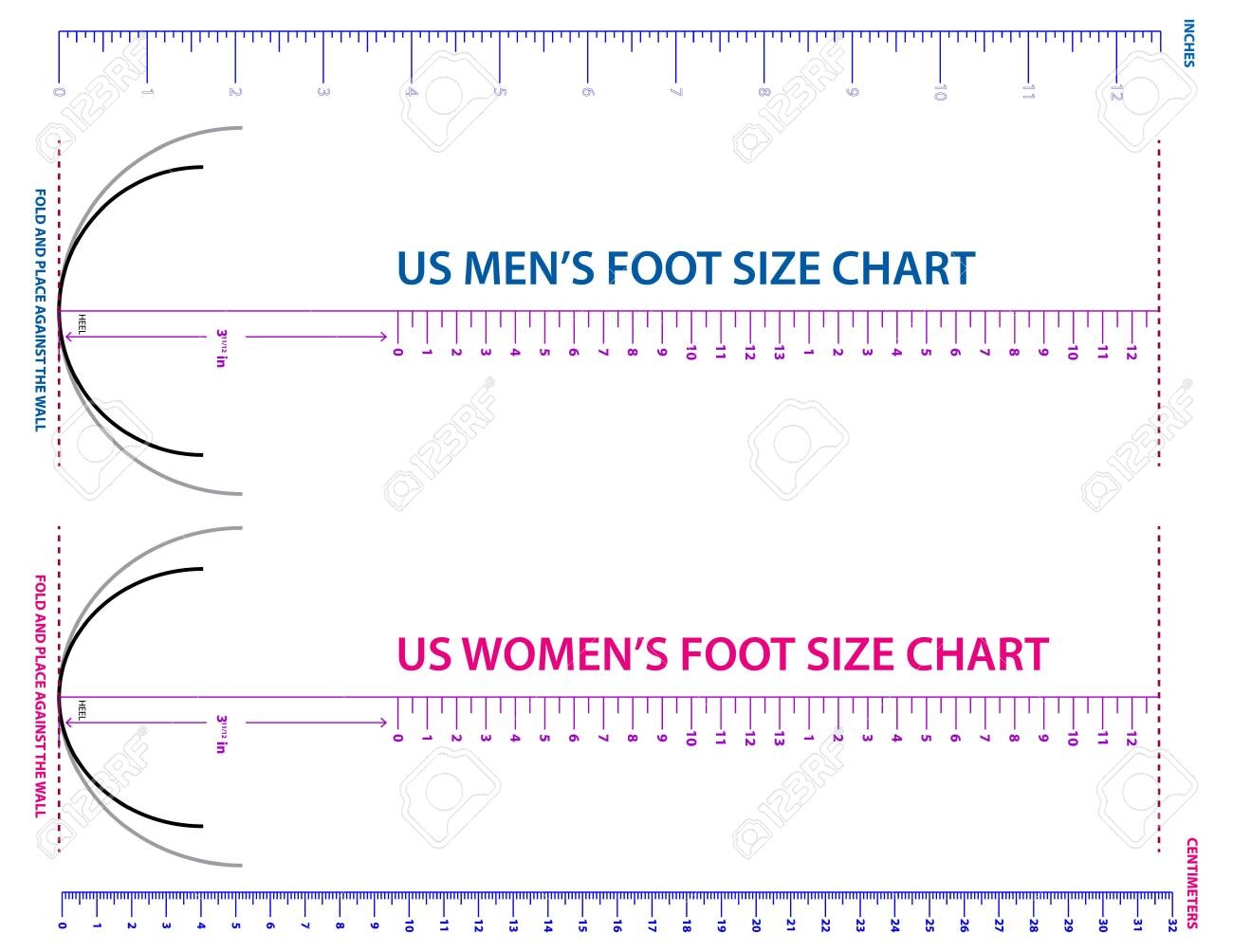 Set Of Shoes Chart Size Or Socks Chart Size Or Measurement Foot Chart Concept Royalty Free SVG Cliparts Vectors And Stock Illustration Image 140401376 