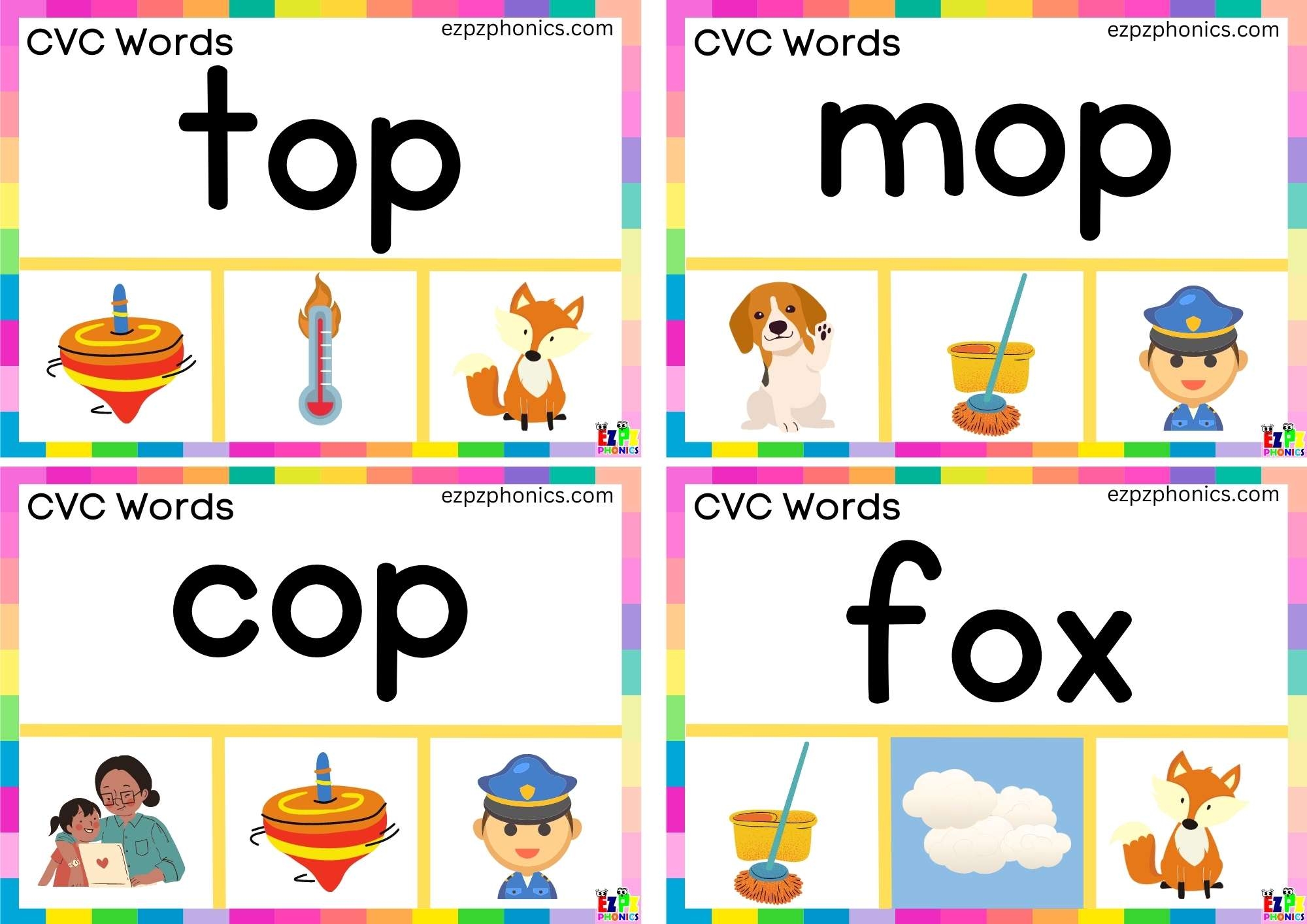Short O Cvc Words