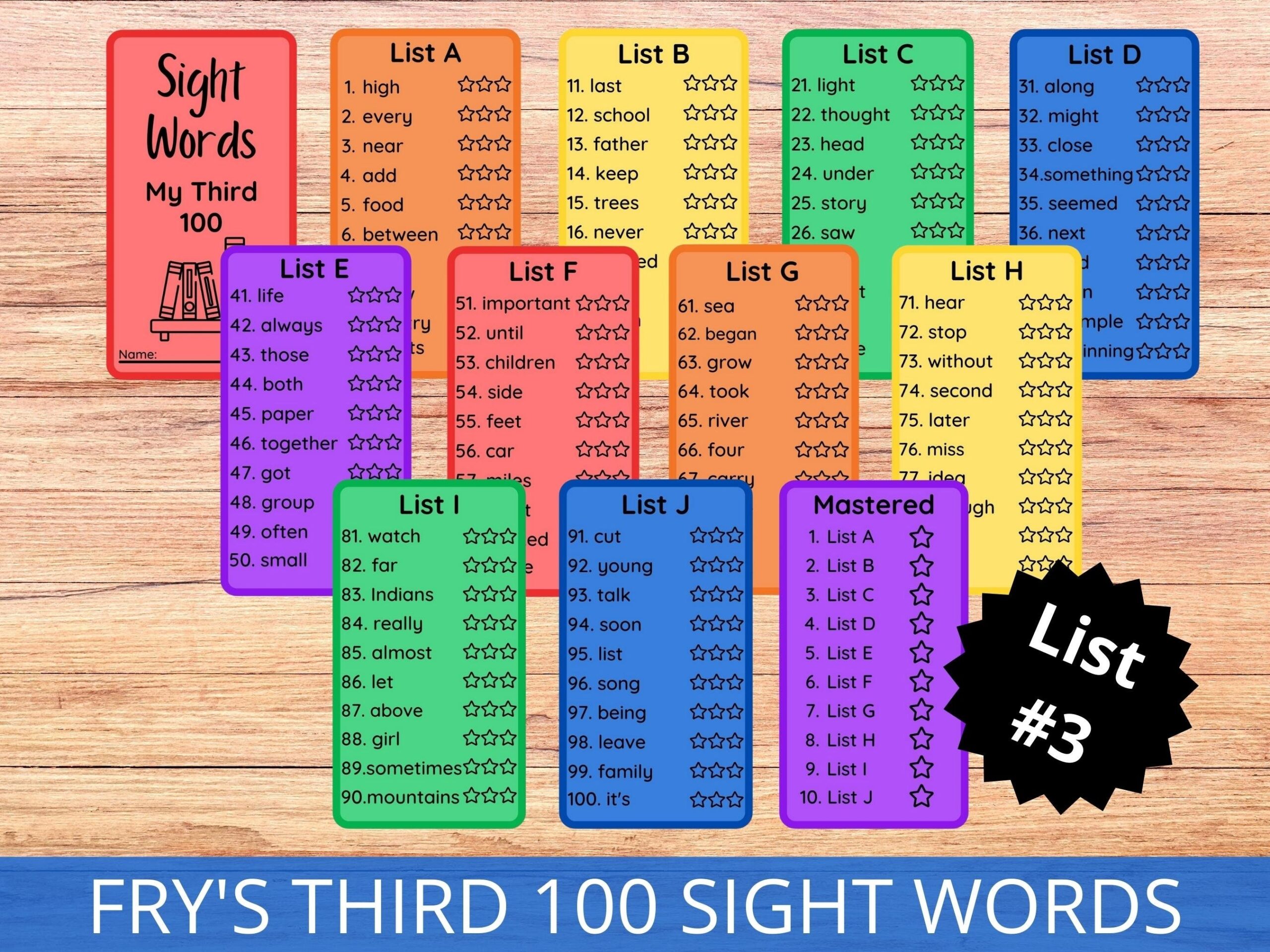 Sight Word Flashcards Fry s Third 100 Sight Words Printable Grade 1 And Grade 2 High Frequency Word List Word Wall Reading Practice Etsy Sight Word Flashcards Fry s Third 100 Sight Words Printable Grade 1 And Grade 2 High Frequency Word List Word Wall Reading Practice Etsy