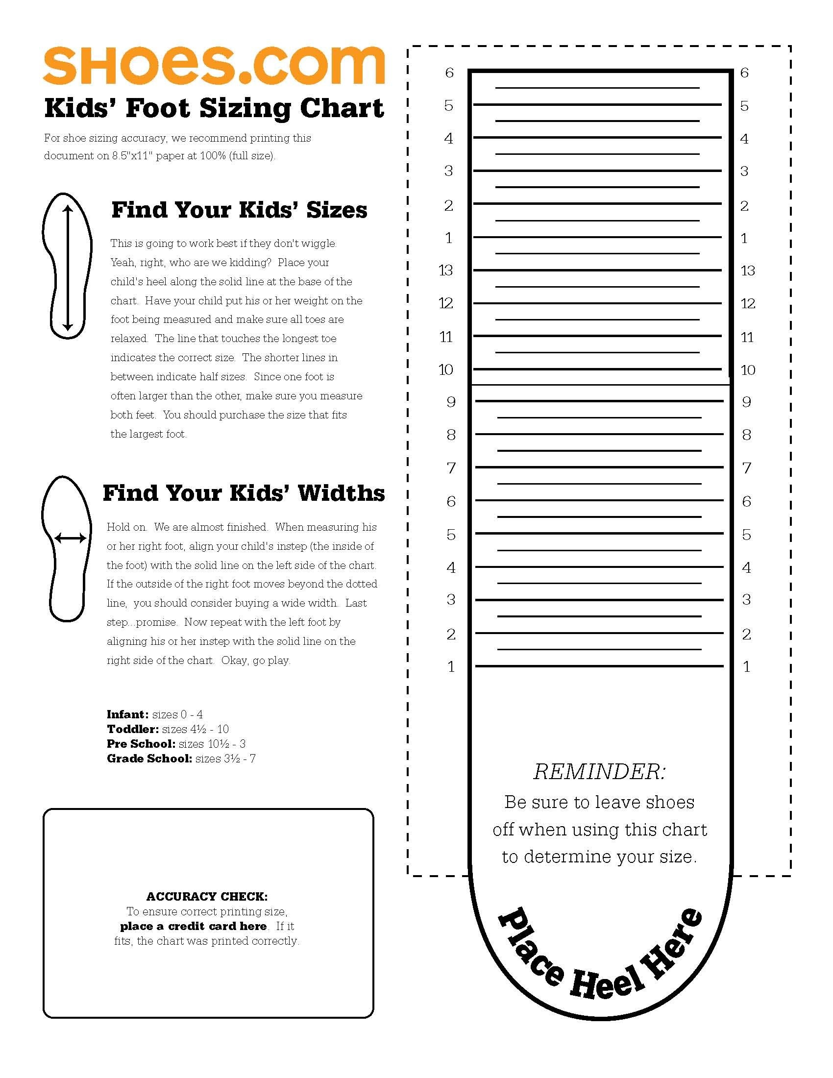 Size Conversion Chart Printable Foot Measurement Tool Foot Length Toddler Childrens Printable Foot Measure Uk Kids