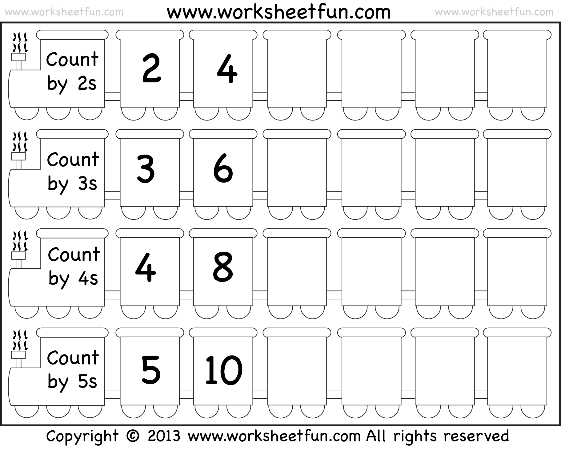 Skip Counting By 2 3 4 And 5 Worksheet FREE Printable Worksheets Worksheetfun
