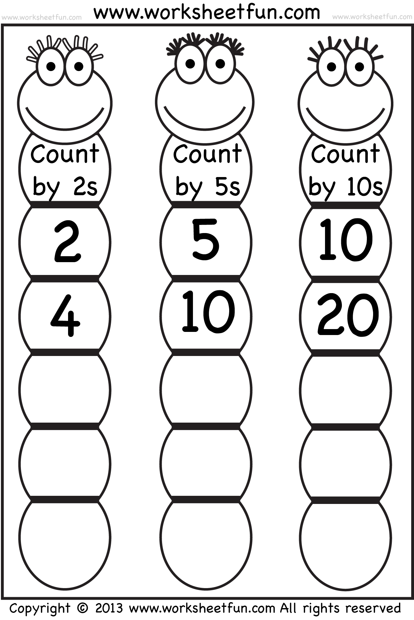 counting by 10 worksheets for kindergarten