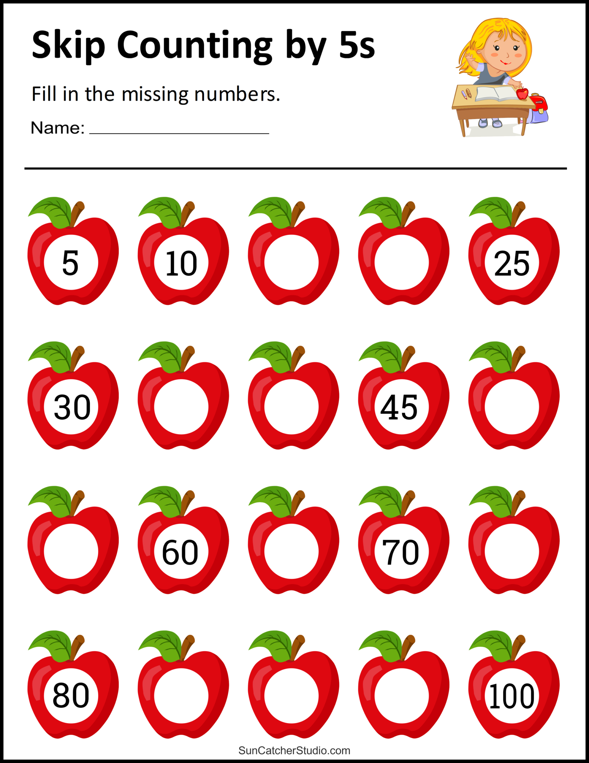 Skip Counting By 5 Worksheet