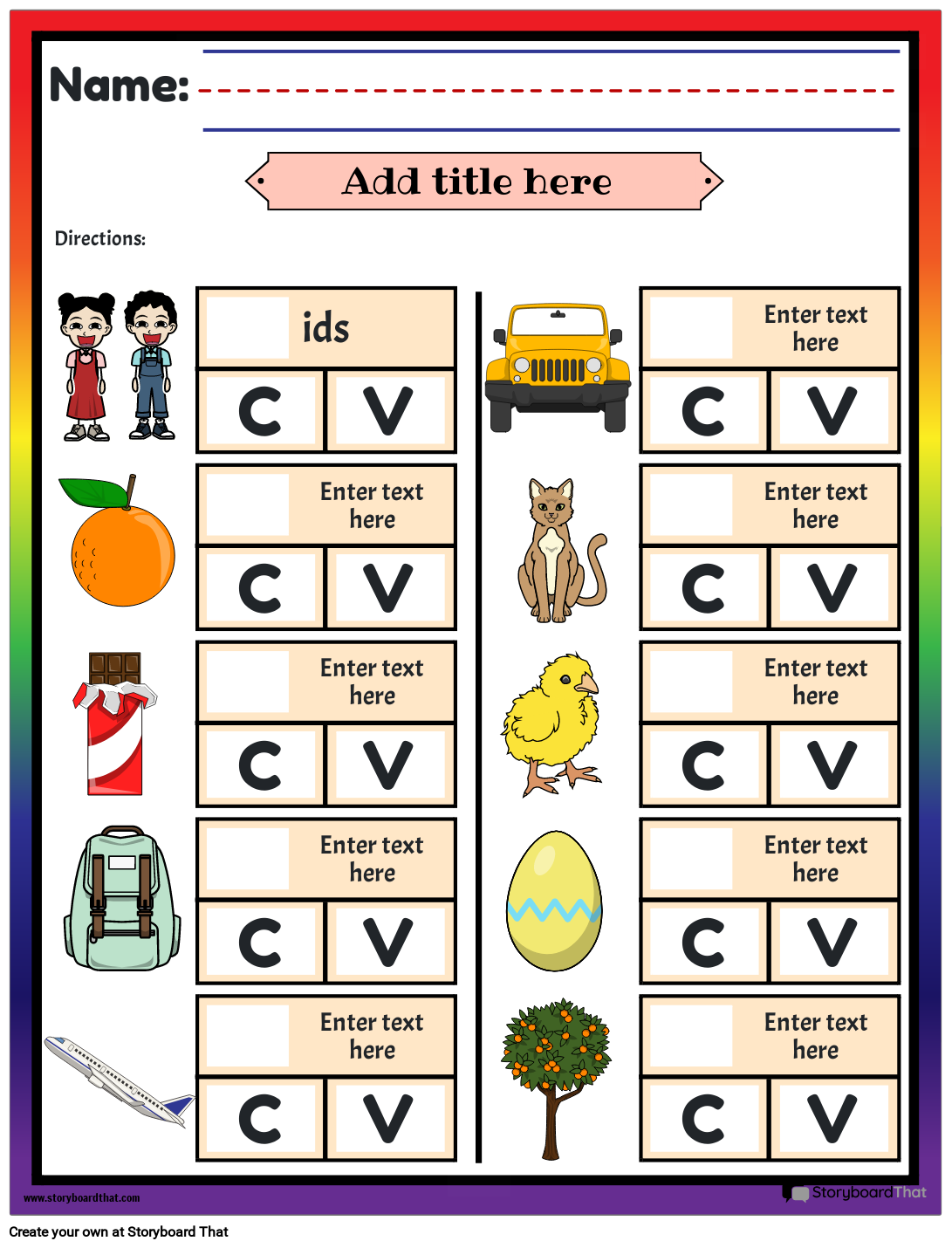 Consonant Vowel Consonant Worksheets