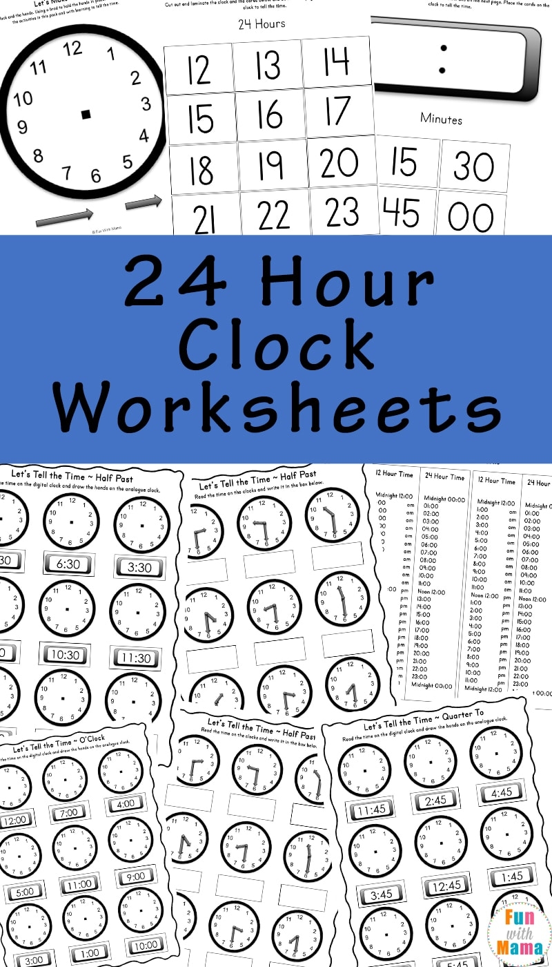 telling time to hour worksheets