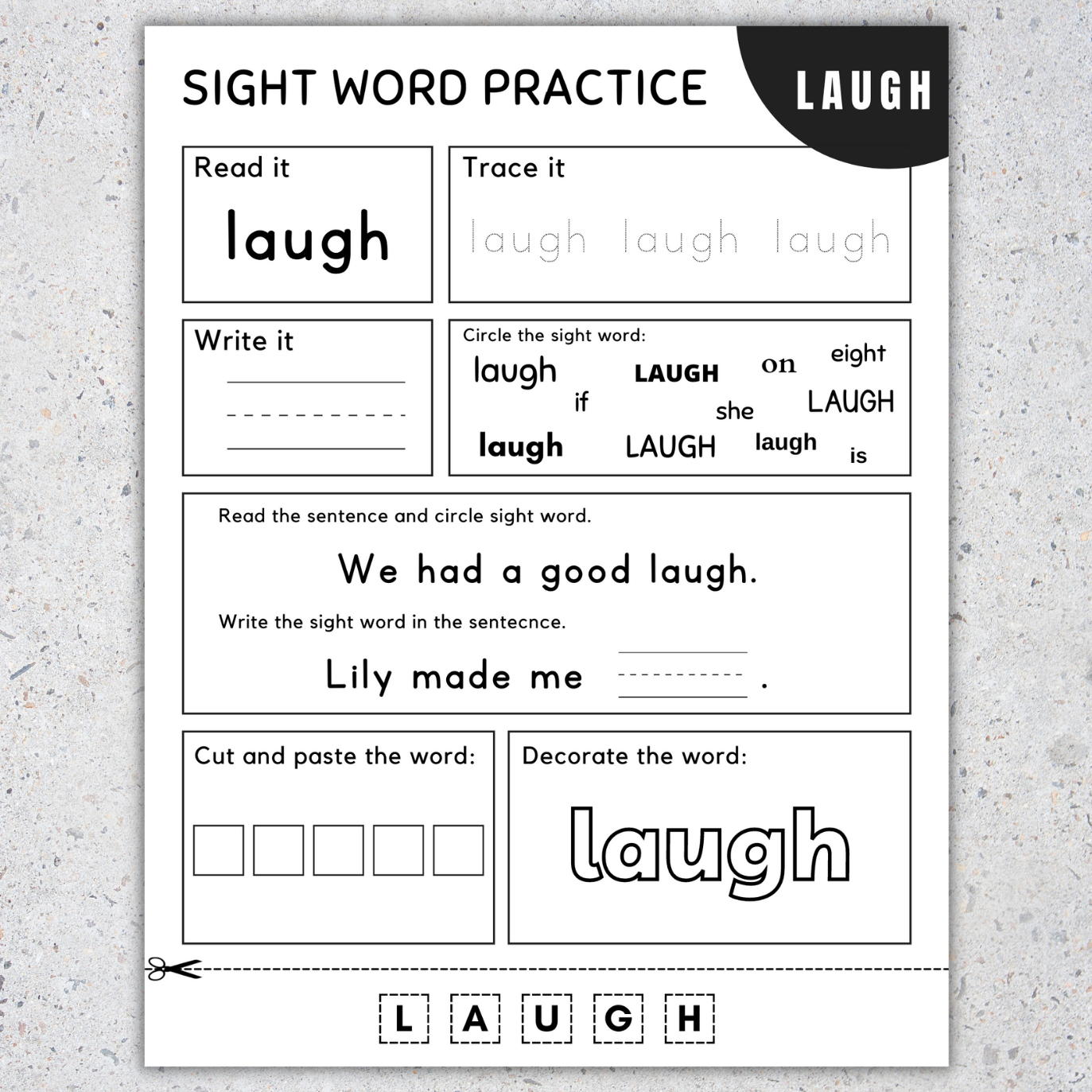 3rd grade sight words worksheets